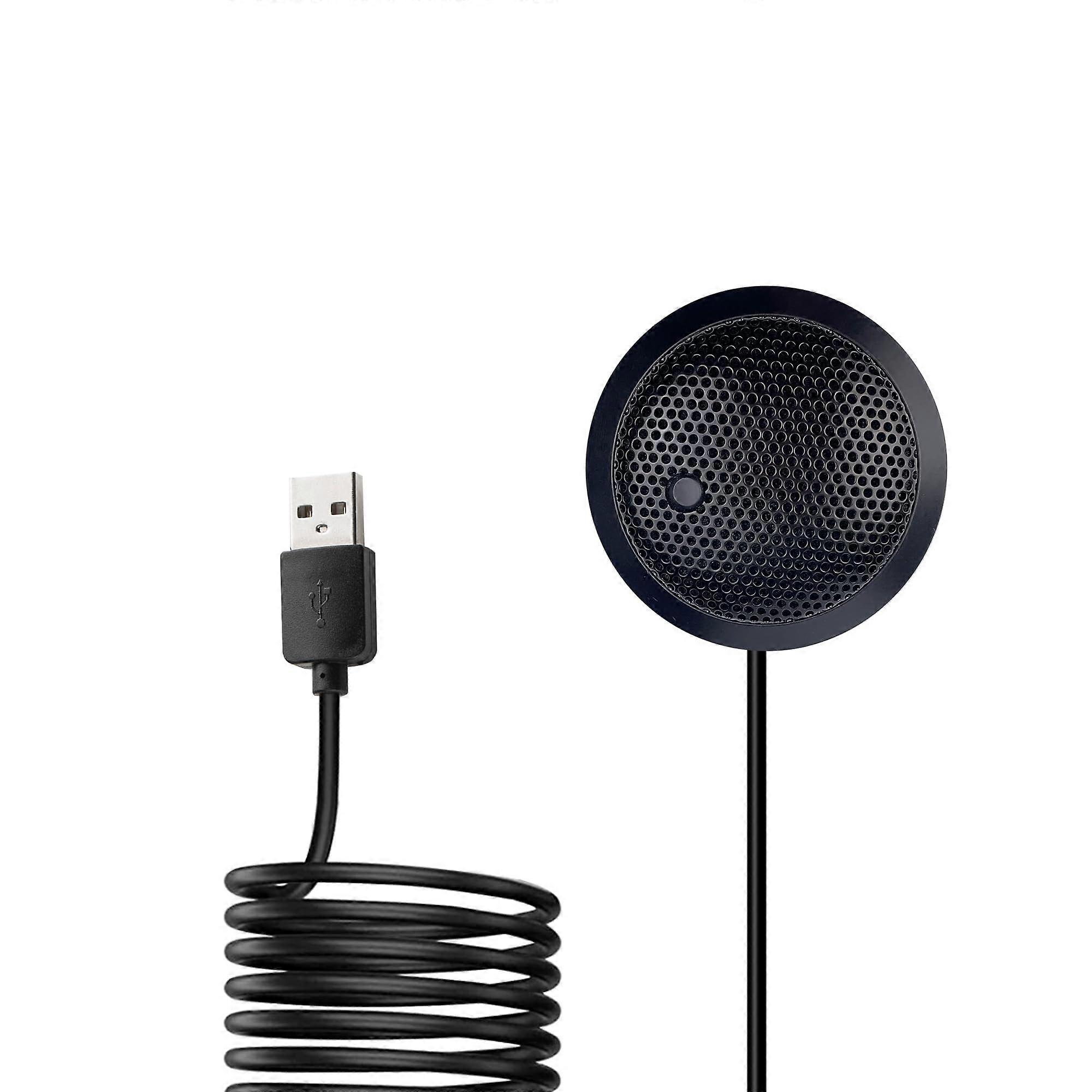 Conference USB Microphone for Computer, 360° Condenser Microphone with Enhanced Sound Quality for PC and Laptop