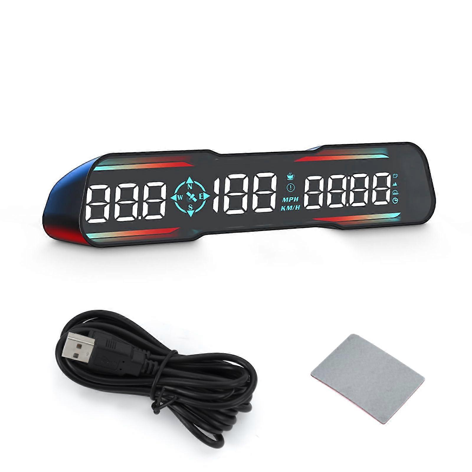 Speed indicator display car hud G19, decorative atmosphere lights, digital speed, GPS compass