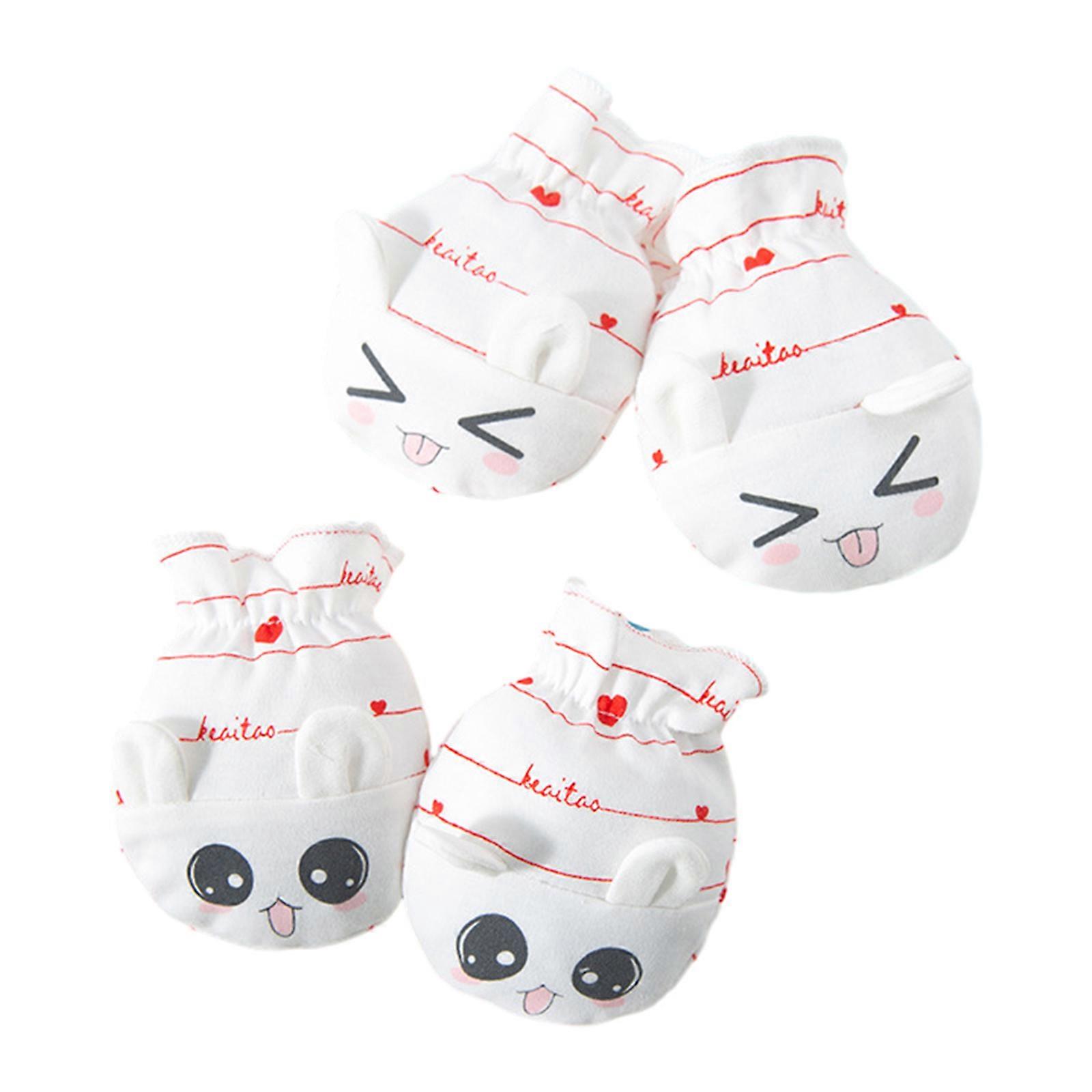Comfortable & Allergy Frees Anti Scratch Gloves Rabbit Ears Newborn Gloves Cotton for Infants Suitable for 0-12 Months