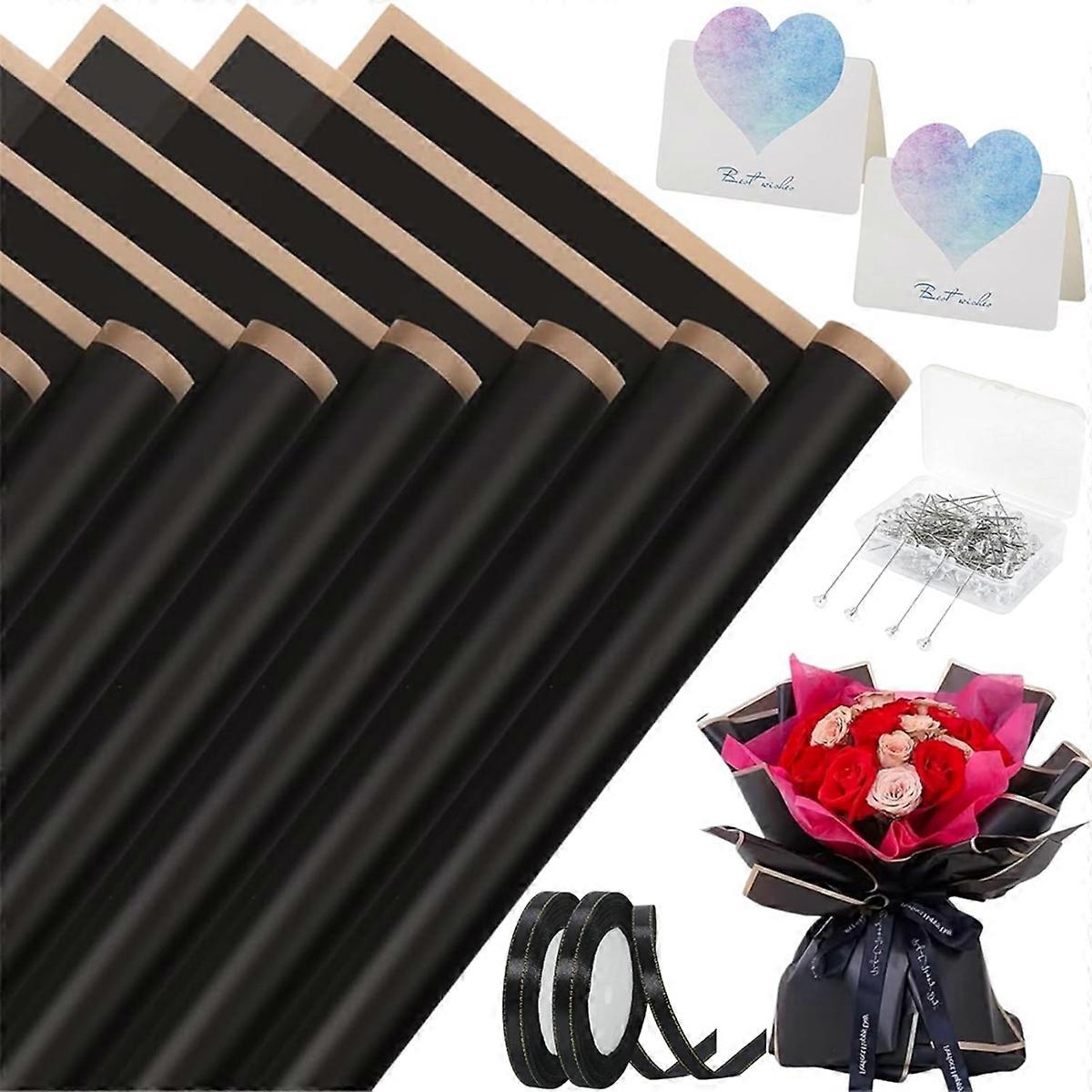 20 Sheets Flower Wrapping Paper for DIY Craft Flower Wrapping Gift, B