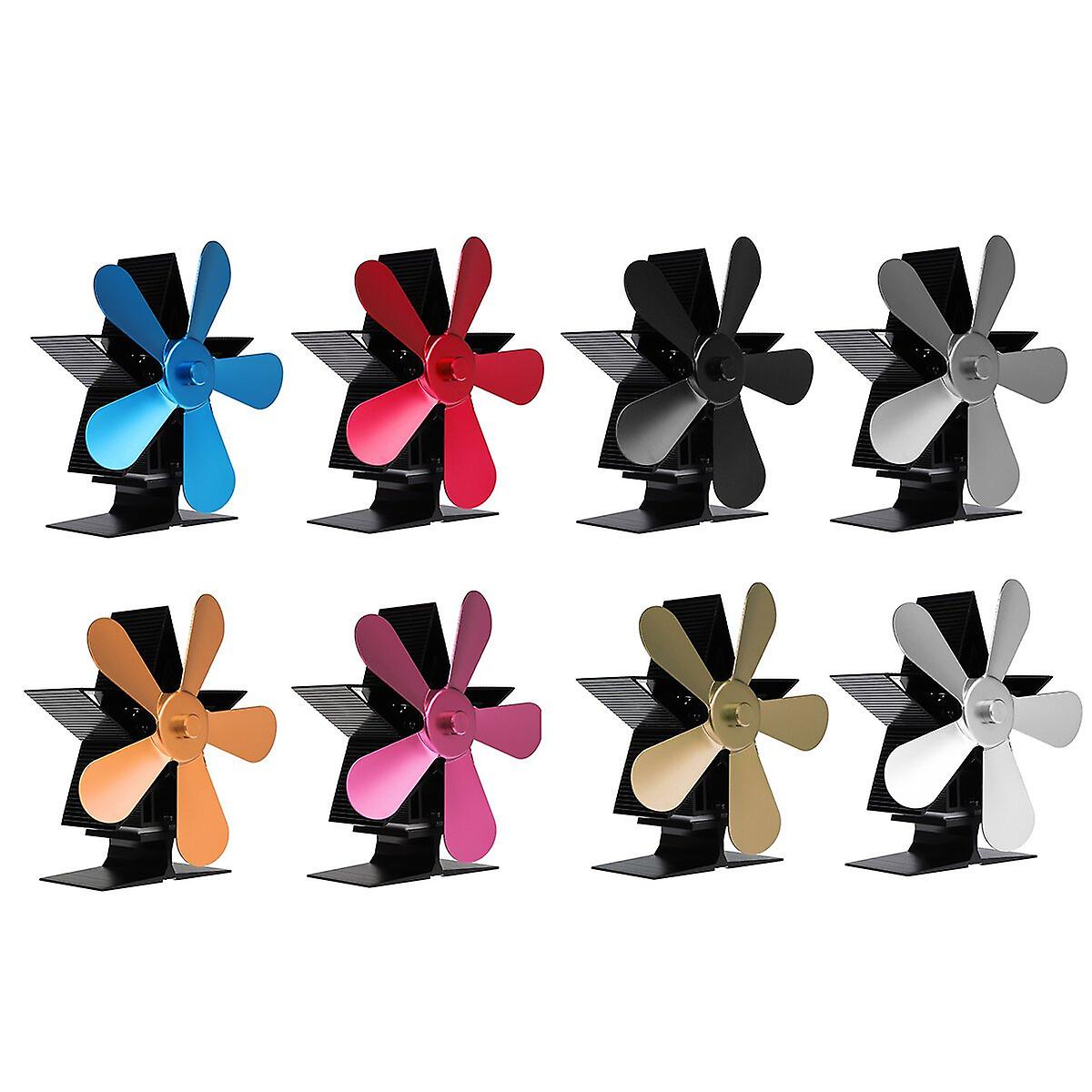 4 Blades Heat Powered Wood Stove Fan Eco Friendly Wood Log Burner Fireplace Fan