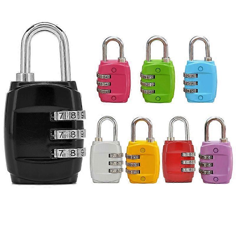 8 Pcs Code Padlock, Outdoor Code Padlock, 3 Digit Combination Lock, Code Padlock, Travel Code Lock, Suitcase Padlock, Security Padlock