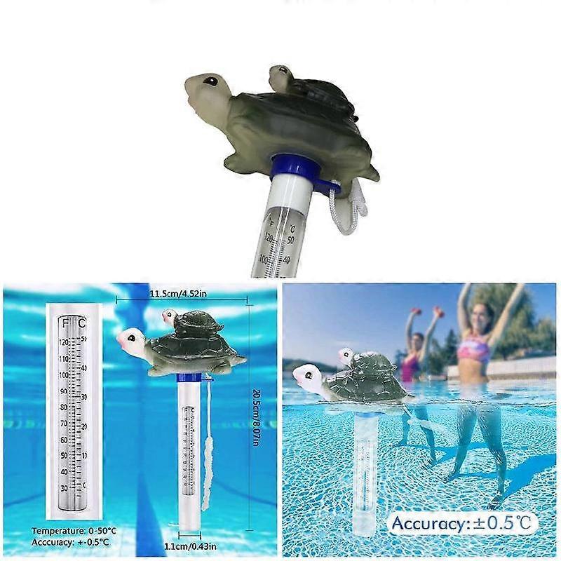 Pool Thermometer Shatter Resistant Floating with String for Swimming Pool Bath Tub Spa