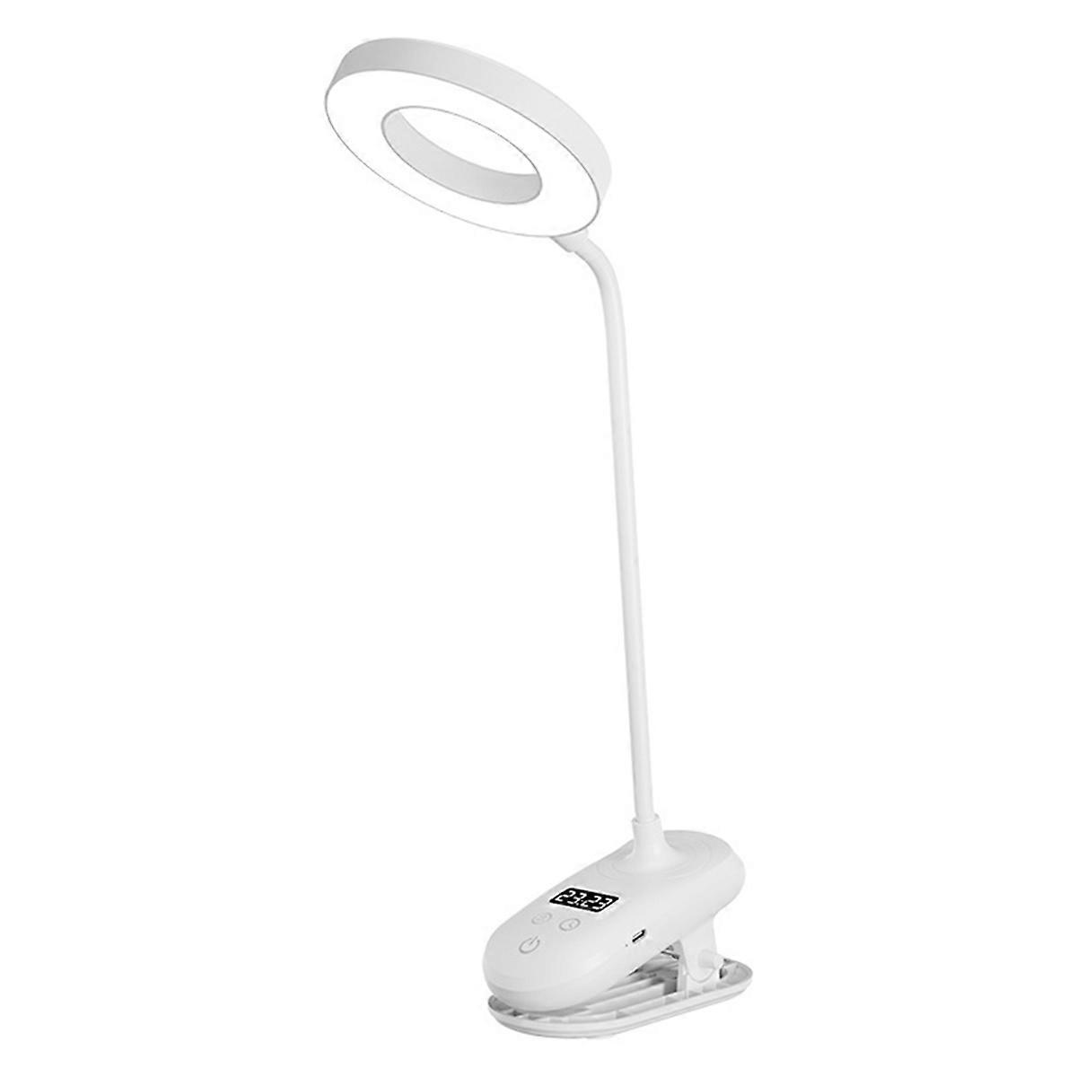 Clip LED Desk Lamp Eye Protection Study with Clock