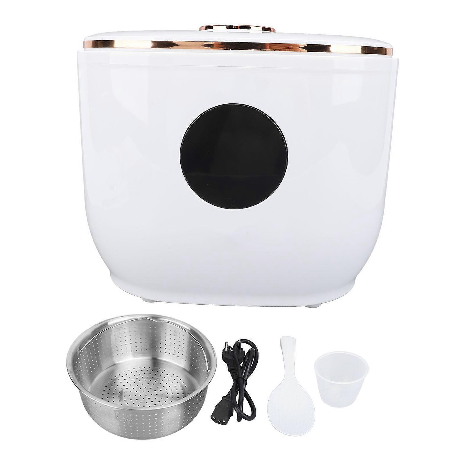 500W 3L Non Stick Electric Mini Rice Cooker Multifunction with 24 Hour Timer Preset Keep Warm Function Steaming Basket Measuring Cup Spoon