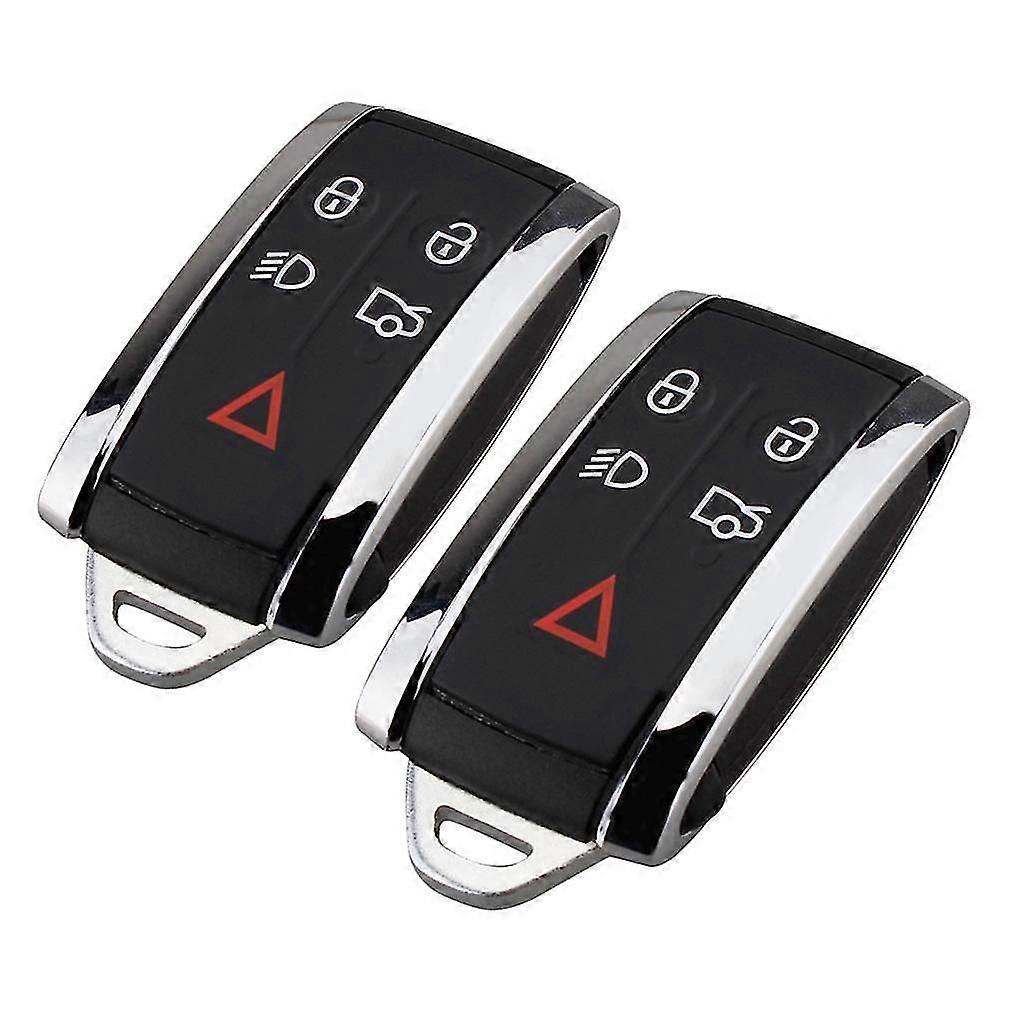 2PCS NEW JAGUAR X TYPE S XKR XF XK 5 BUTTON REMOTE SMART KEY FOB CASE SHELL