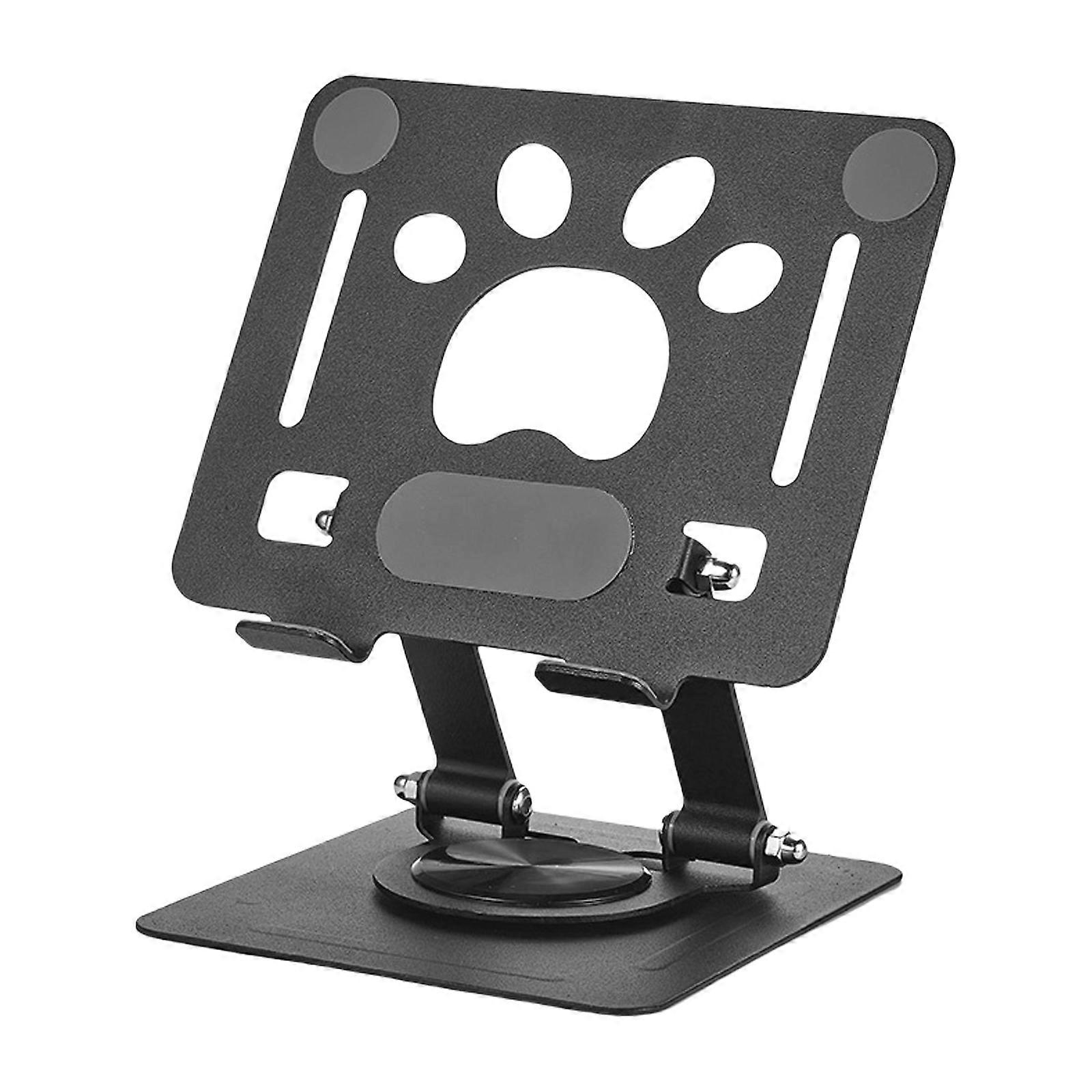 Adjustable Laptop Stand for Desk Metal Foldable Laptop Risers Portable Laptop Holder Mount Cooling Computer Notebook  Black