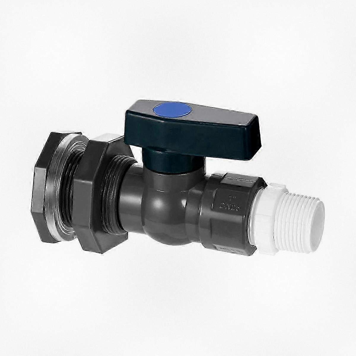 3/4 Zoll PVC-Kugelhahn-Kit für Regenwassertank oder Teich mit Wasserhahn und Eimeradapter