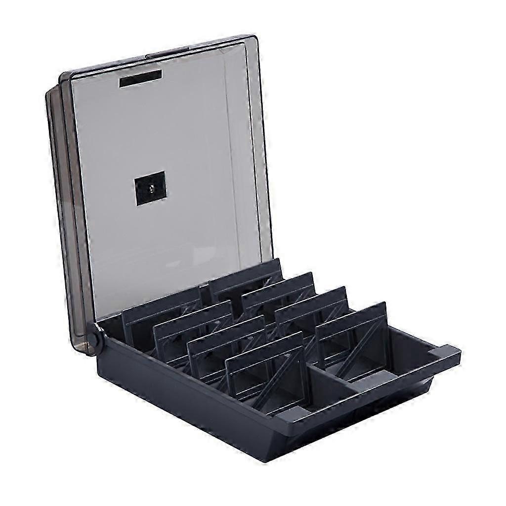 Business Card Holder File Card Storage Box Name Card Organizer and 8 Divider
