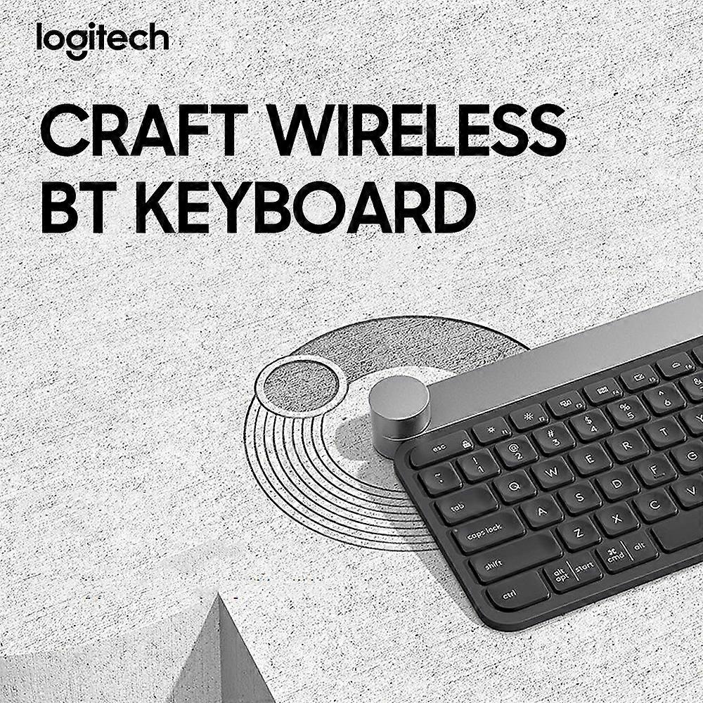 Logitech Craft Wireless Office BT Keyboard BT&Unifying Dual-mode Connection Multi-device Compatible with Creative Input Dial