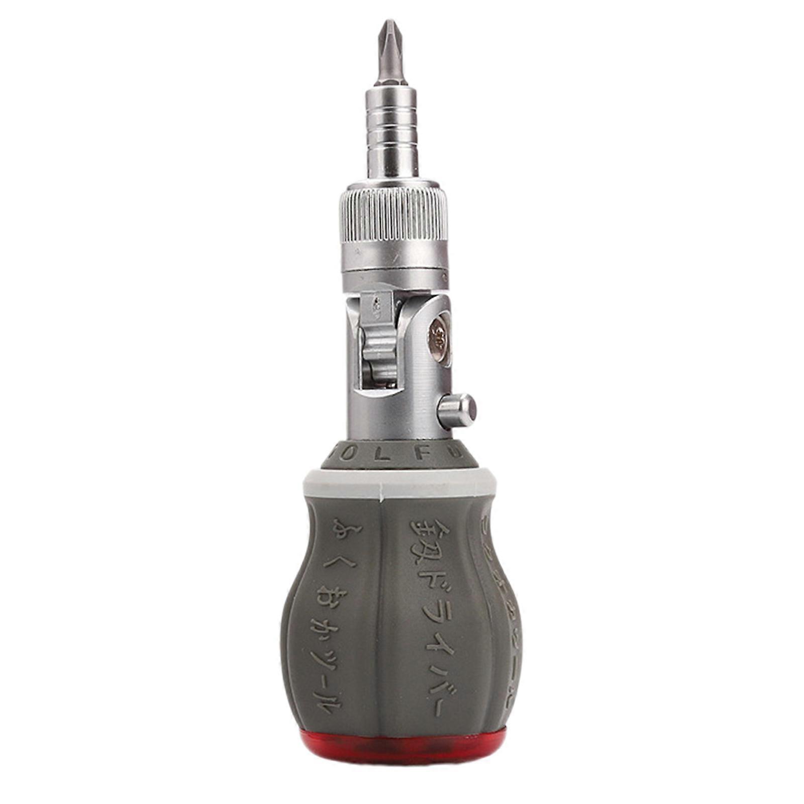 8 in 1 Adjustable Precisions Ratchet Screwdriver 180 Degree Rotating Multi-Function Household Repair Hand Wrench Tools Multicolor