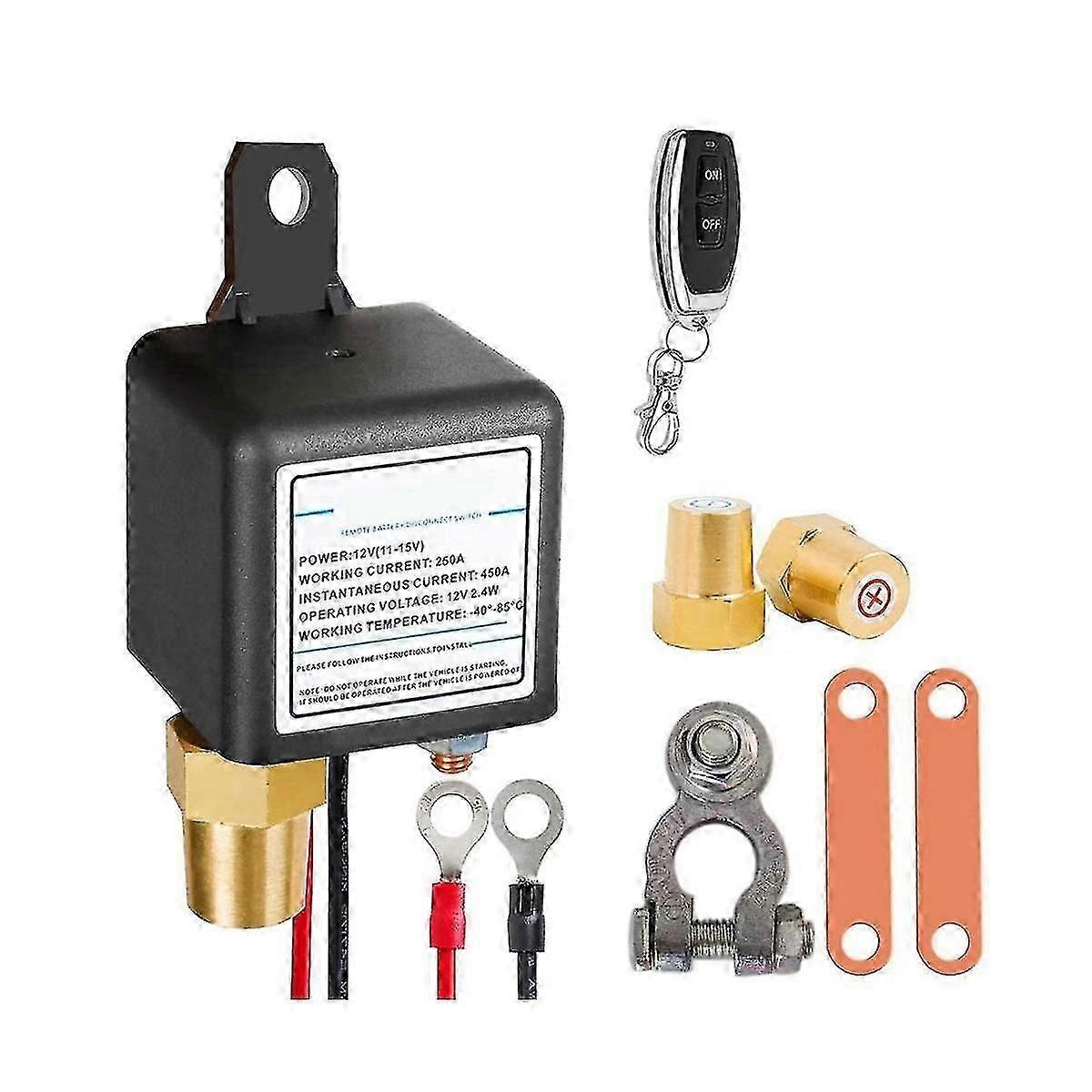 12V 250A Universal Battery Switch Relay Integrated Wireless Remote Control Disconnect Cut Off Isola