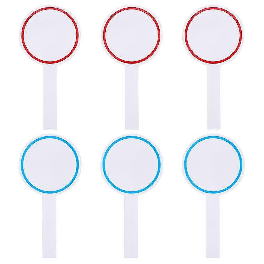 6Pcs Blank Scoreboard Handheld Scoreboard Dry Erase Answer Paddle White Board Single Sided Paddle Edition 0621
