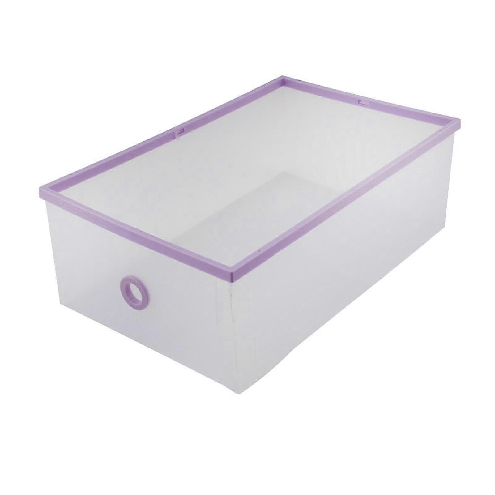Foldable Shoe Storage Box Organizer, Double Plastic Shoe Box Bag