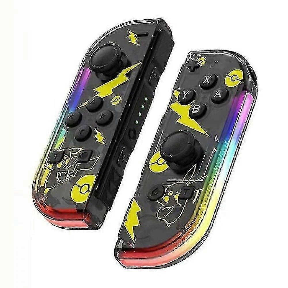 Drum Hand Controller Compatible with Nintendo Switch, OLED, Lite Gamepad Joystick (L/R) Replacement with RGB Handset Green Blue Green Blue
