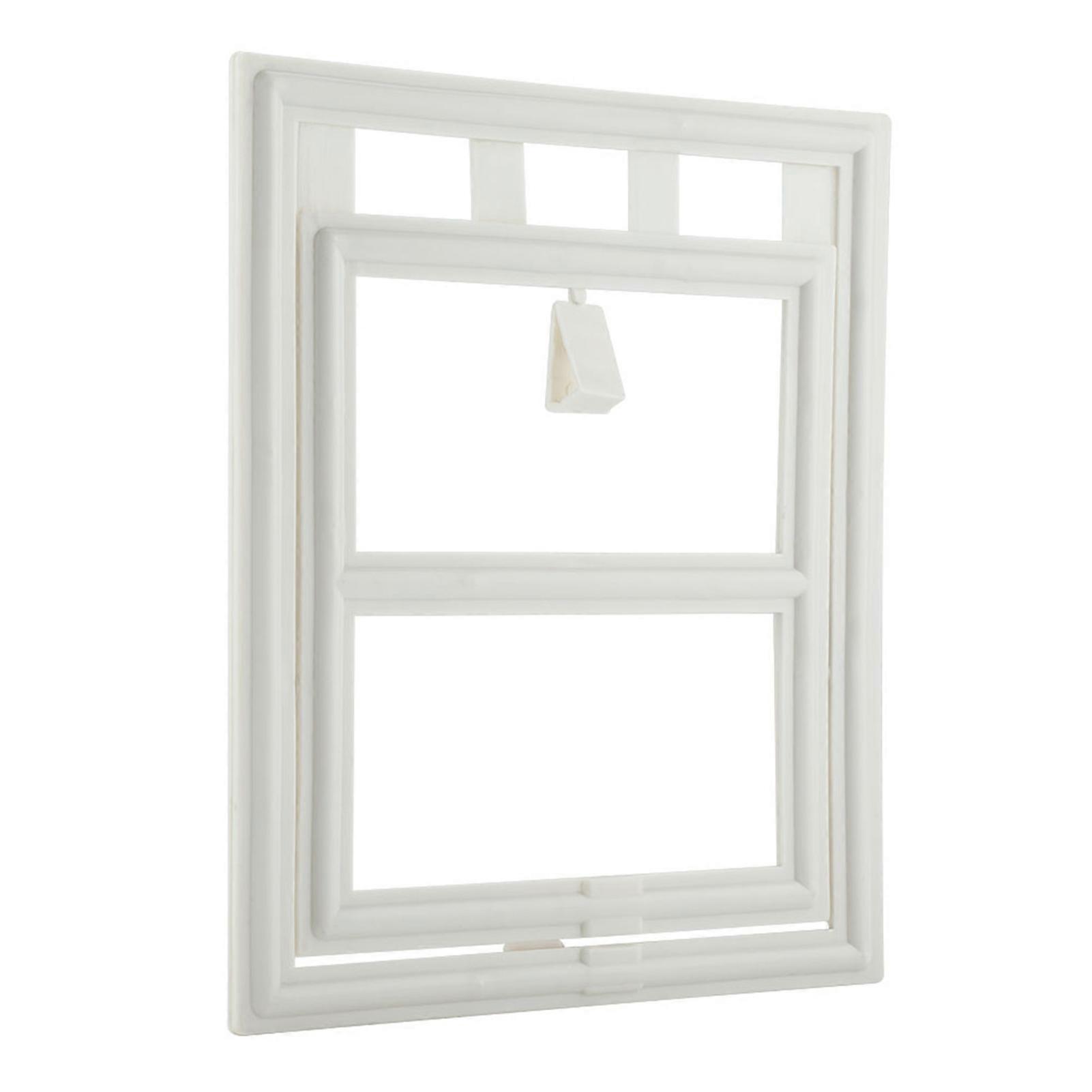 Porte verrouillable en plastique pour chien, chiot, chat, fenêtre, barrière (blanc, L)