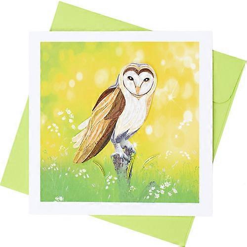 Quilled Greeting Card (15x15cm) - Night Owl