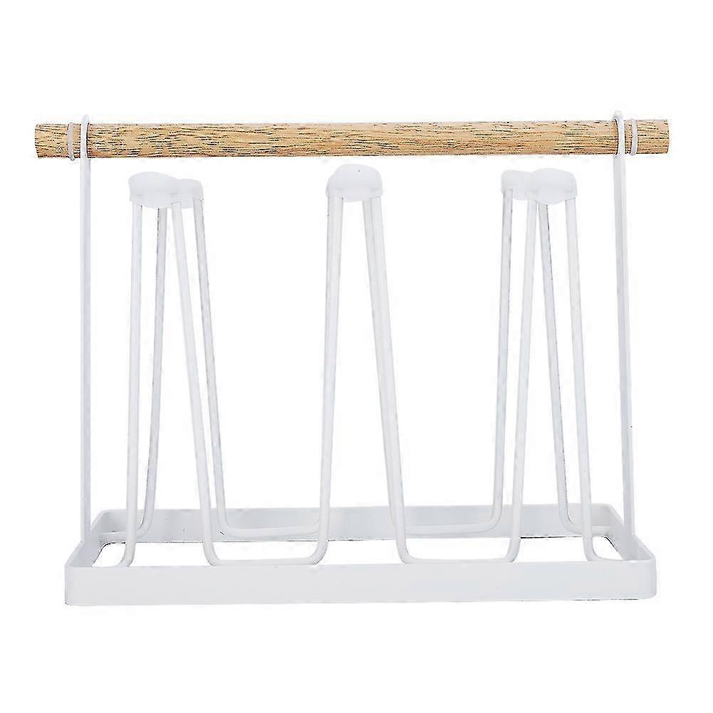 Creative Metal Upside-Down Cup Drain Rack for Home Drying