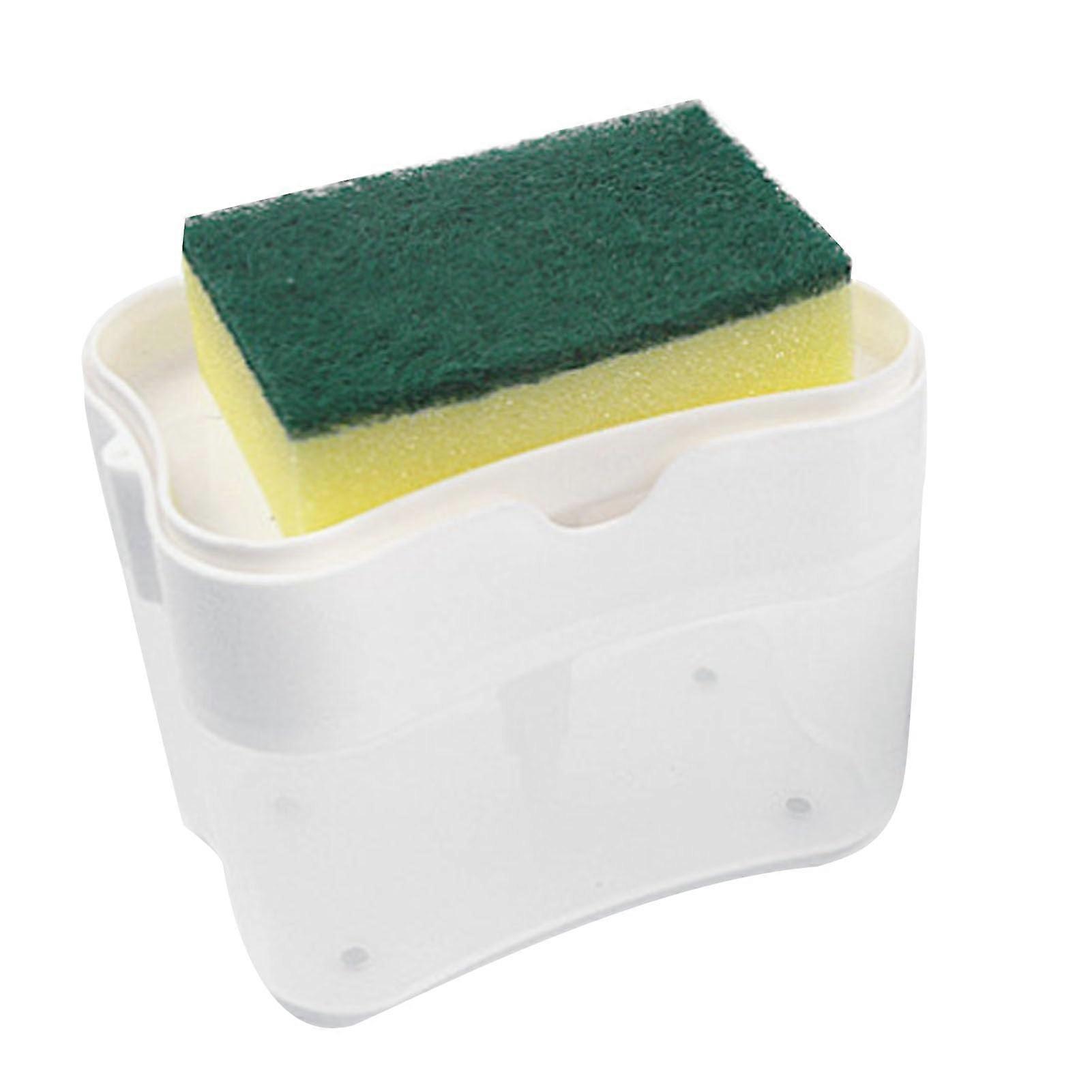 Medium-Duty Liquid Dishwashing Caddy, Durable Plastic for Small Spaces, White Storage Organizer, Kitchen Essentials