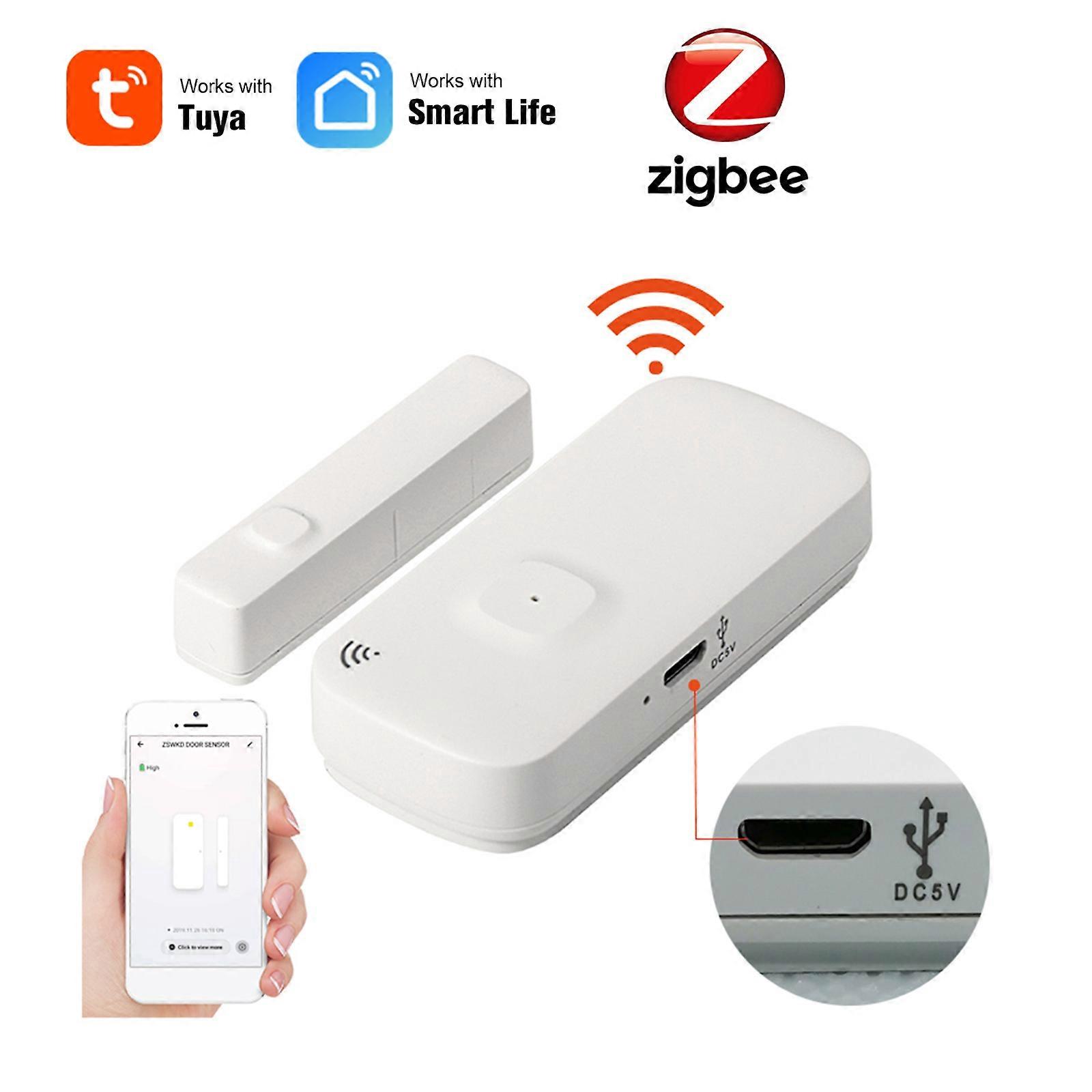 ZigBee Door Sensor Tuya APP Control Door Window Opening Security Alarm Sensor Magnetic Switch Wireless Detector Smart Home