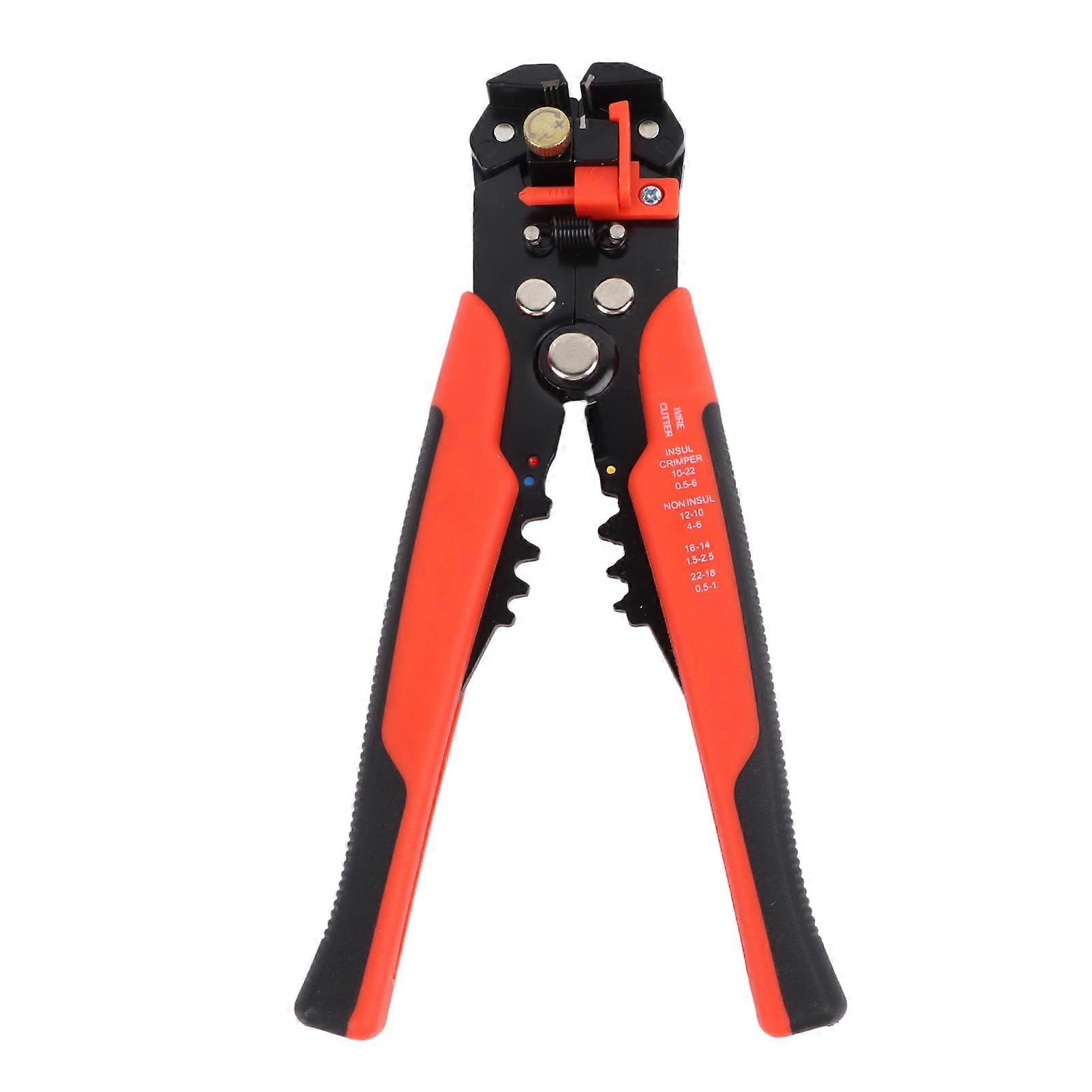 Red automatic wire stripping and crimping pliers automatic wire stripping, cutting and disassembling