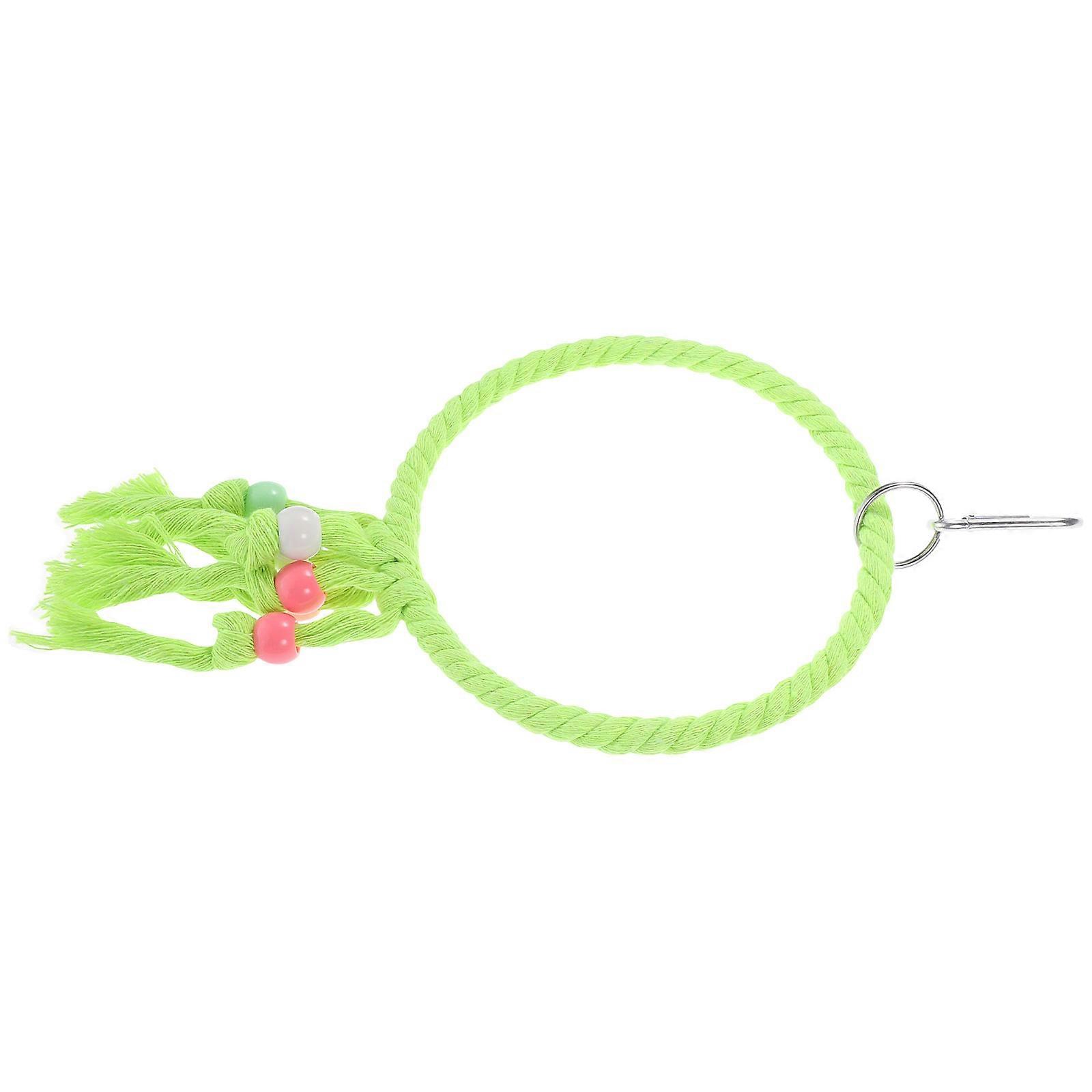 Small Bird Swing Perch Multi-Use Design Pet Owners Cockatiel Swing 30x15cm Cotton Rope Interactive Play 1Set