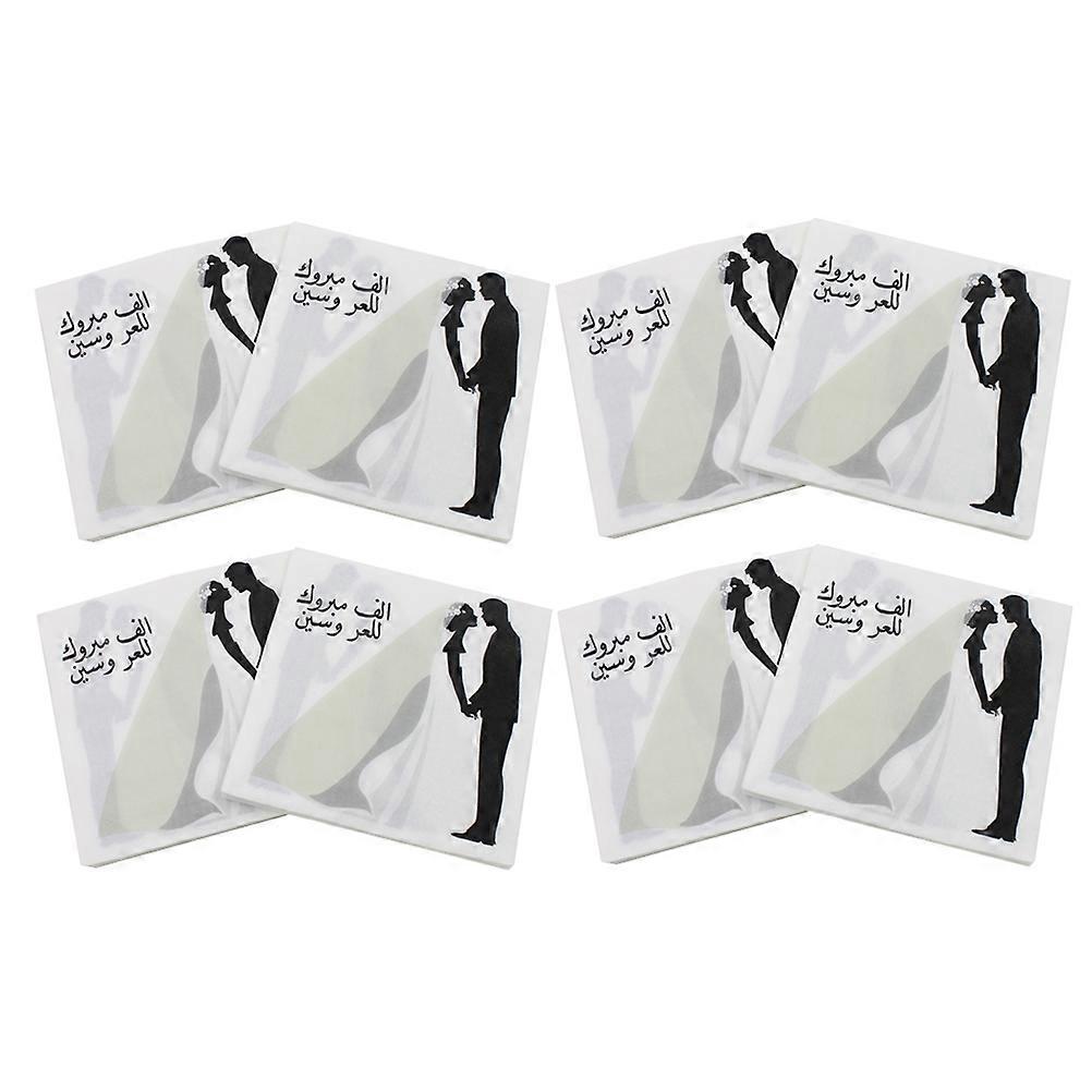 Wedding Reception Napkins Paper Napkin Daily Use Synthetic Material Absorbent 100Pack