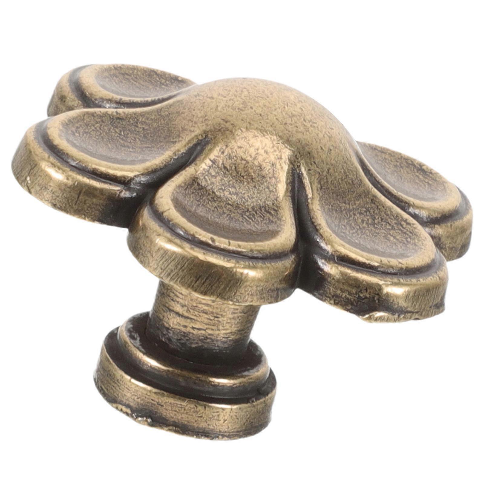 Furniture Drawer Knobs Replacement Cabinet Pull Handle Zinc Alloy Material Flower Design 1Set