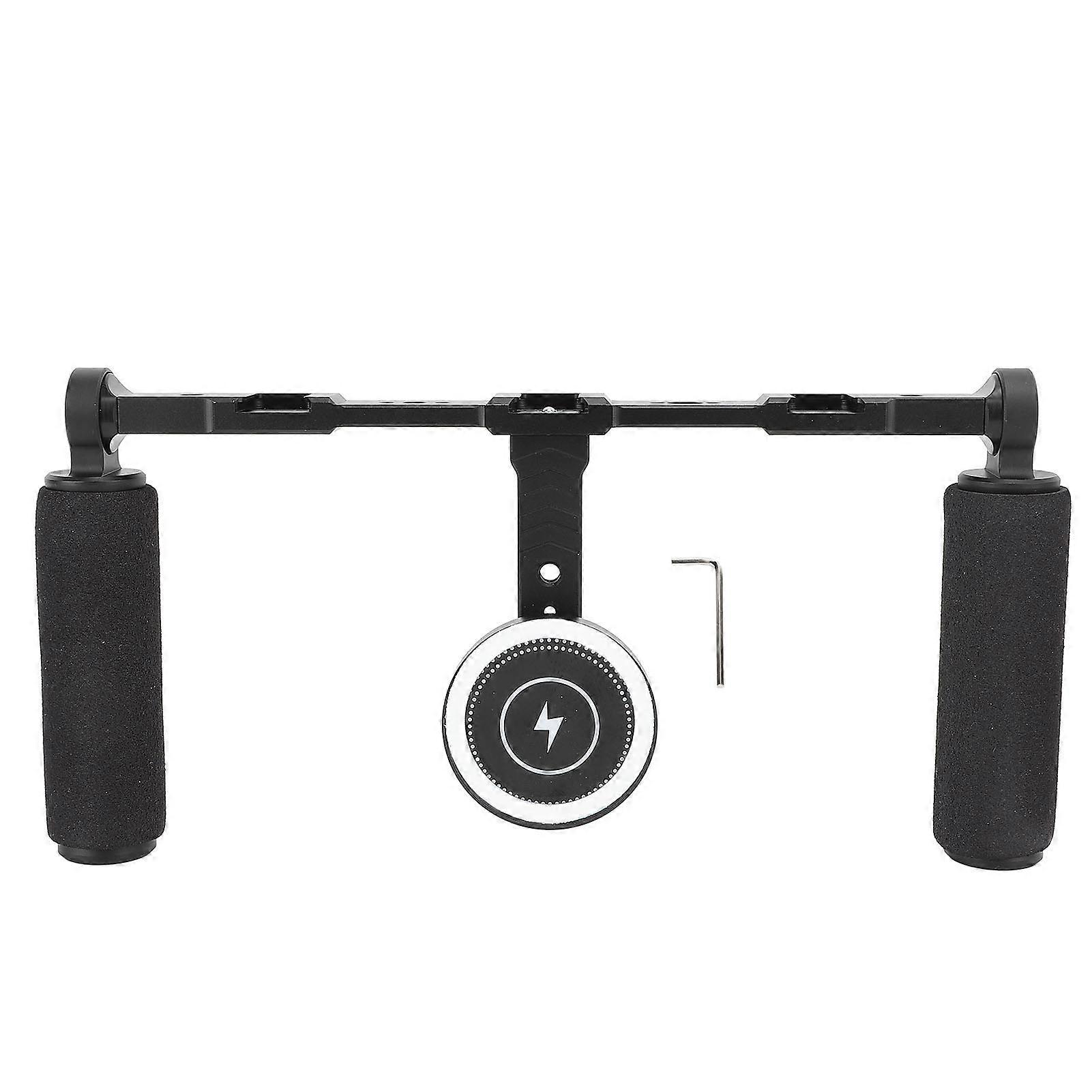 Dual Handle Video Rig with MagSafe Wireless Charging & Cold Shoe Mount for Vlogging