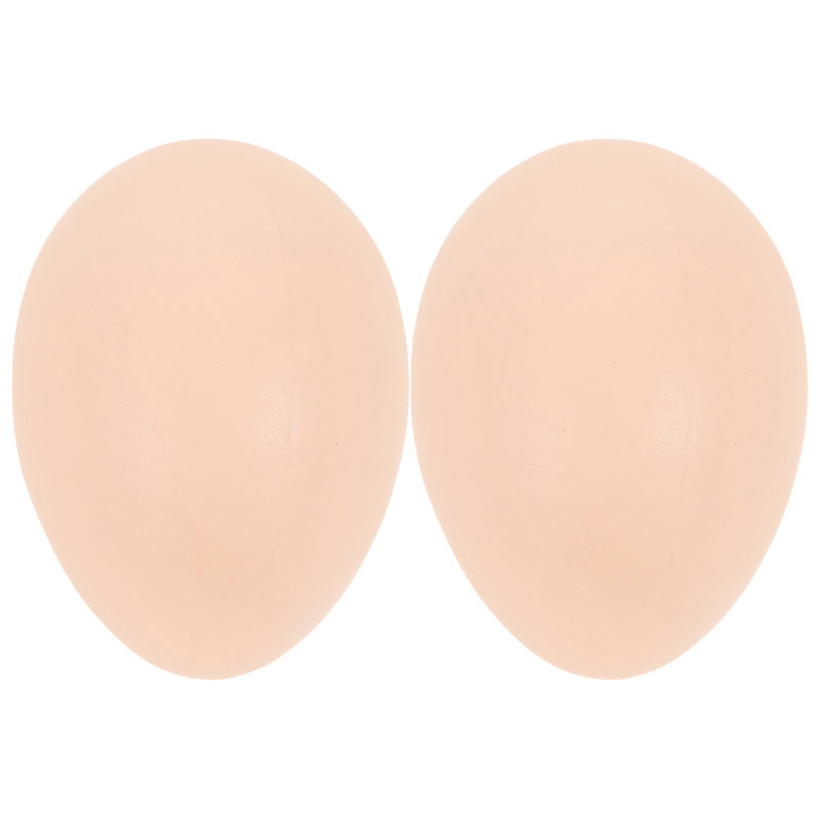 Realistic Eggs Decoration Artificial Chicken Eggs For Easter Party Children Artists Oval Shape White 2Pcs