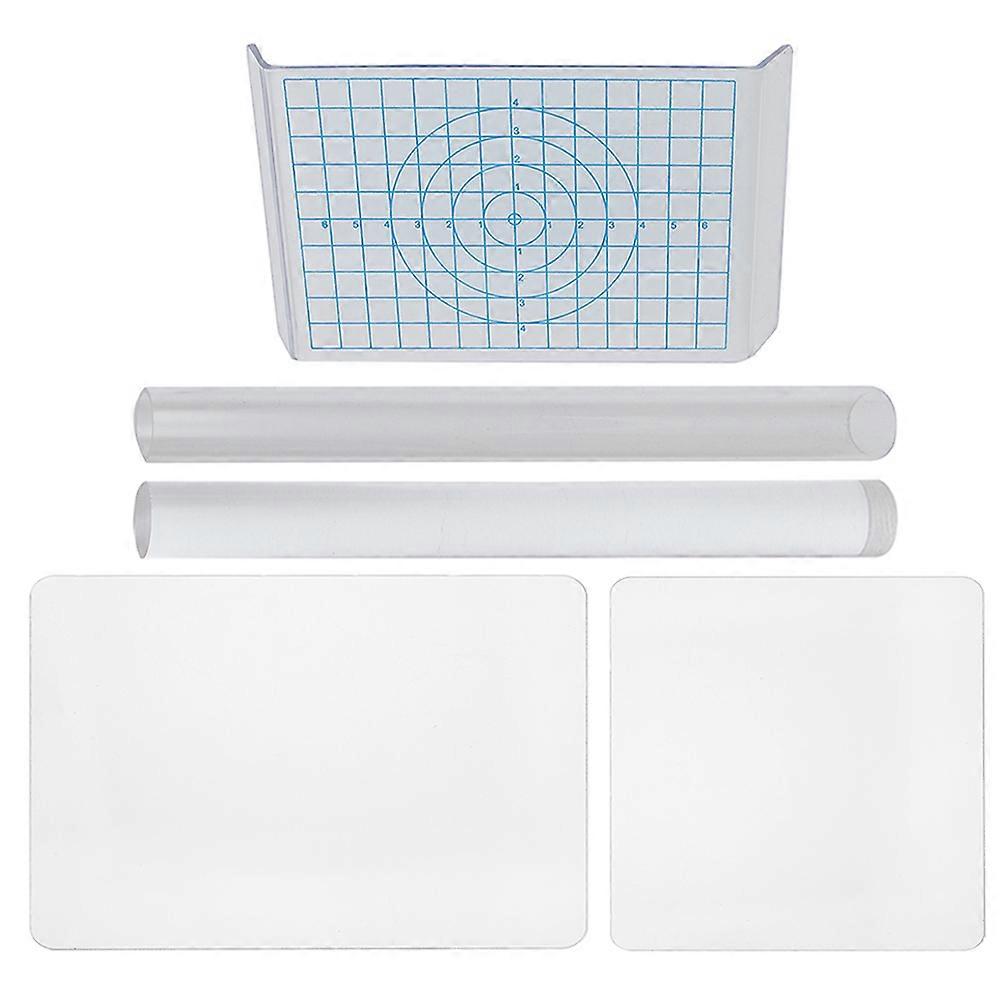 Transparent Acrylic Clay Tools Set with Solid and Hollow Rollers for DIY Use Compact and Lightweight