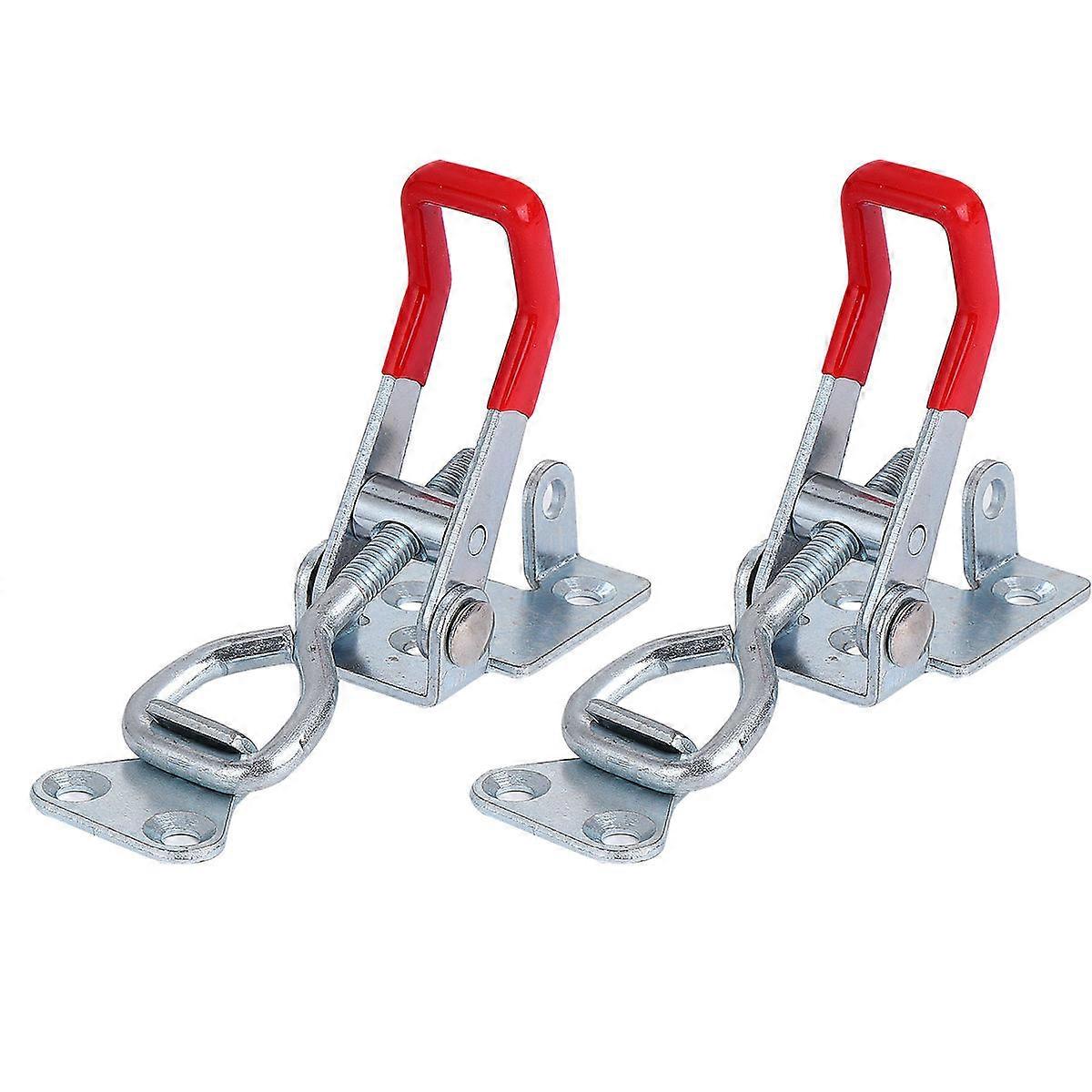 Woodworking Clamps Quick Release Toggle Latch Iron for Cabinet Box Case Home Use Silver 4Pcs