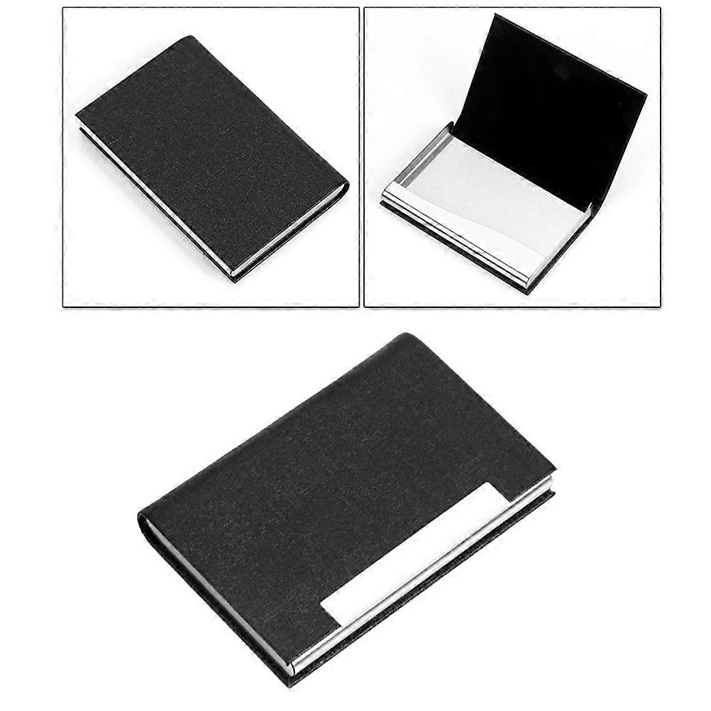 It seems like you're referring to a product listing or description for a **portable stainless steel and PU business holder**. Here's a refined and
