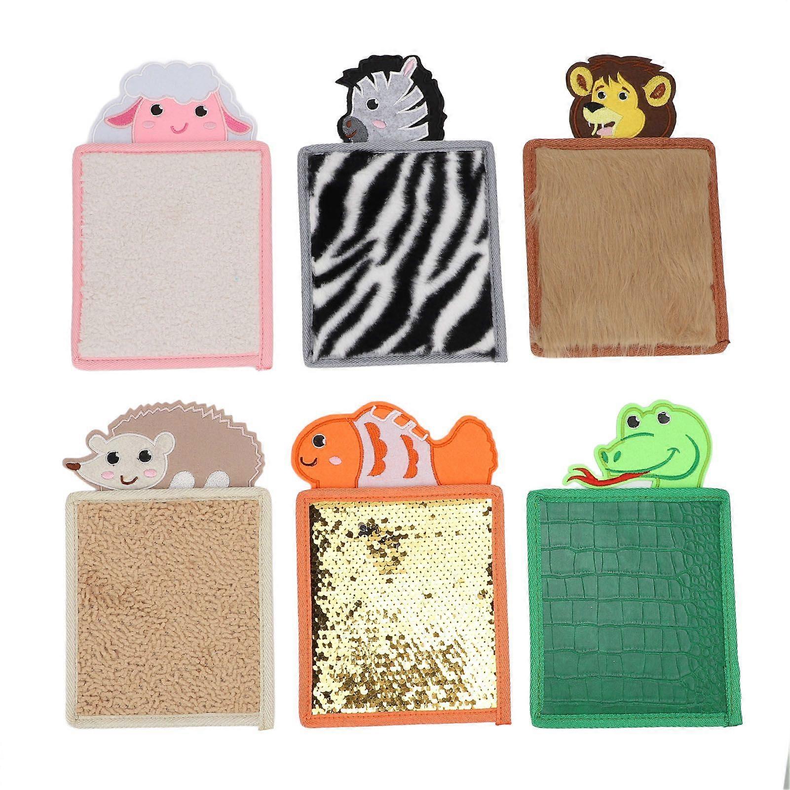2025 Latest Model 6pcs Kids Small Sensory Mat Various Textures Wrapped Edges W...