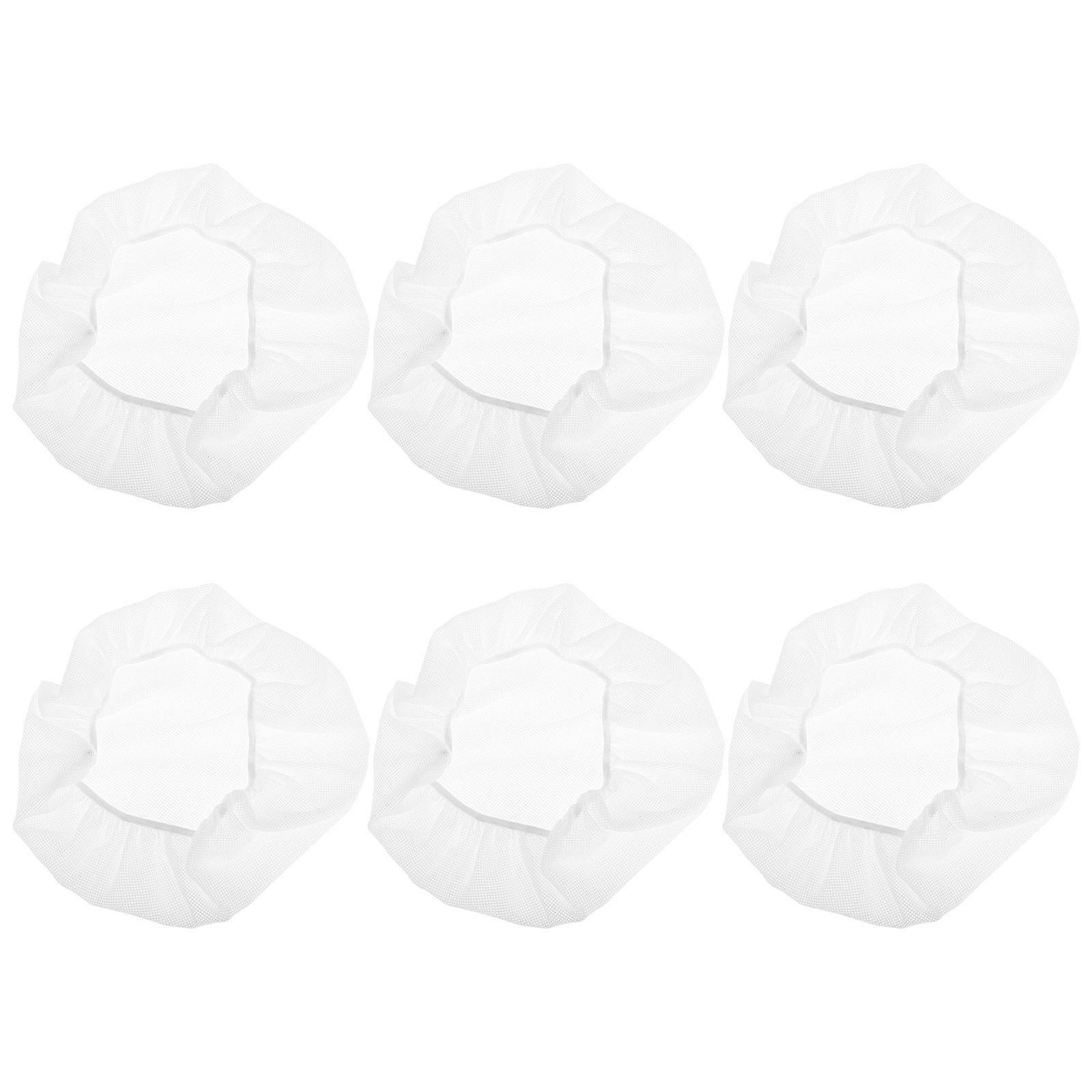 Hair Net Mesh Hair Nets for Food Service Workers Adjustable Kitchen Hats Greaseproof Cooking Caps White 6Pcs