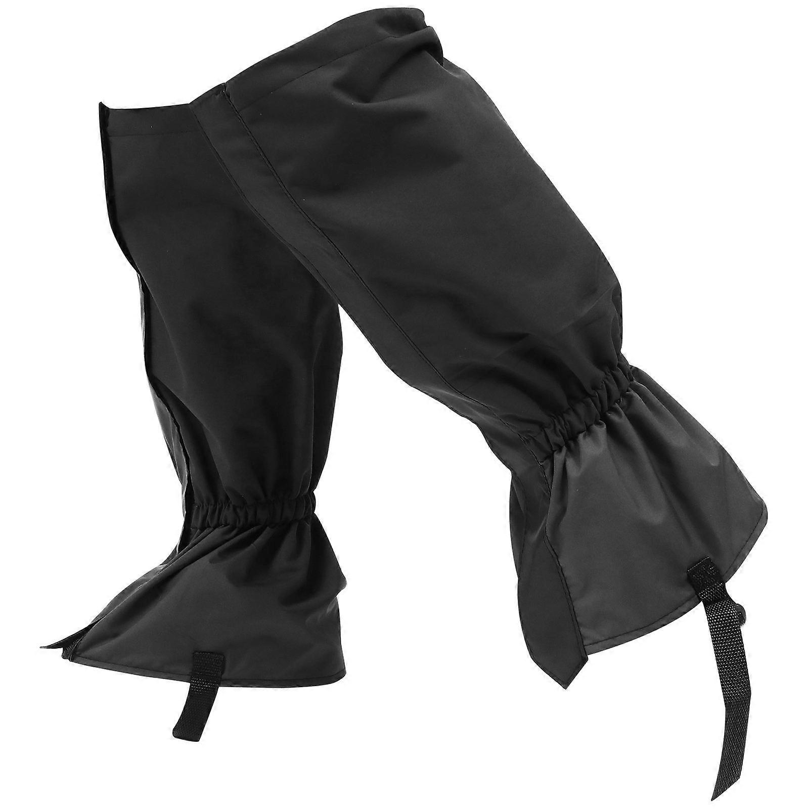 Waterproof Hiking Gaiters Leg Gaiters For Snow Outdoor Black 45x25 Cm Low Temperature Resistant 1 Pair