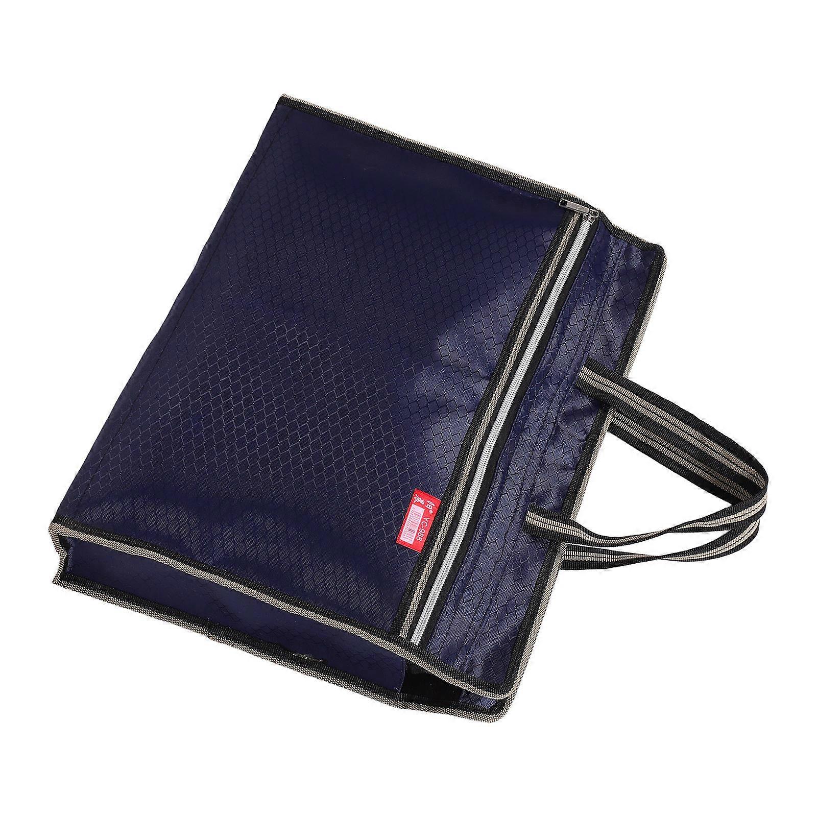 Oxford Document Organizer Bag with Zippered Tote Design for Efficient File Management – Ideal for Meetings, Business Trips, and Office Use