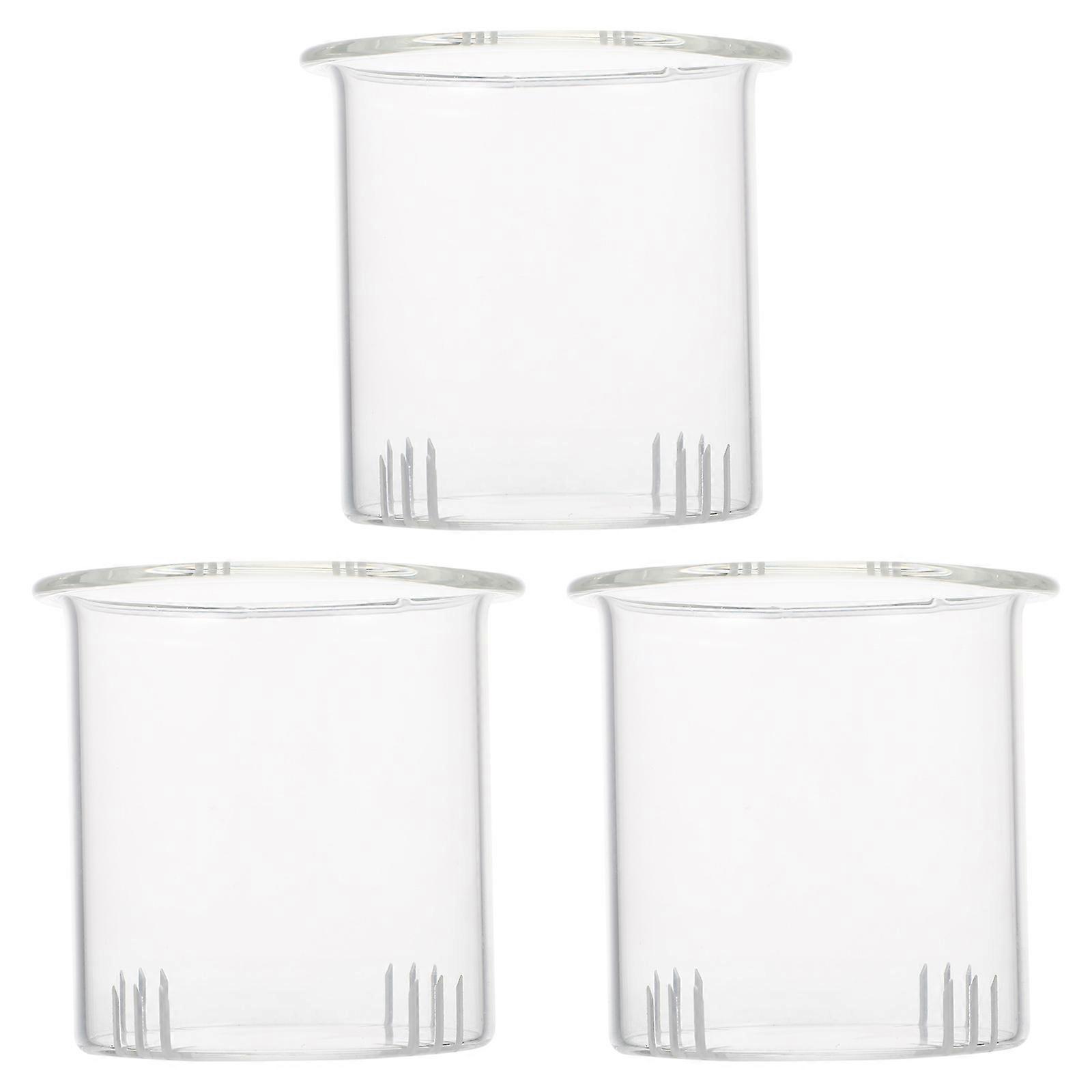 Tea Pot Strainers Residue Removal Taste Improvement Glass Material 3Pcs