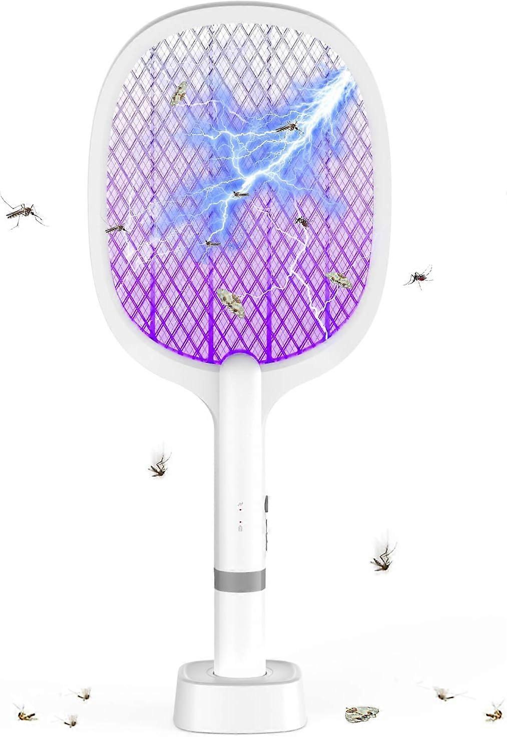 1-Pack Electric Fly Swatter with USB C Charging Base
