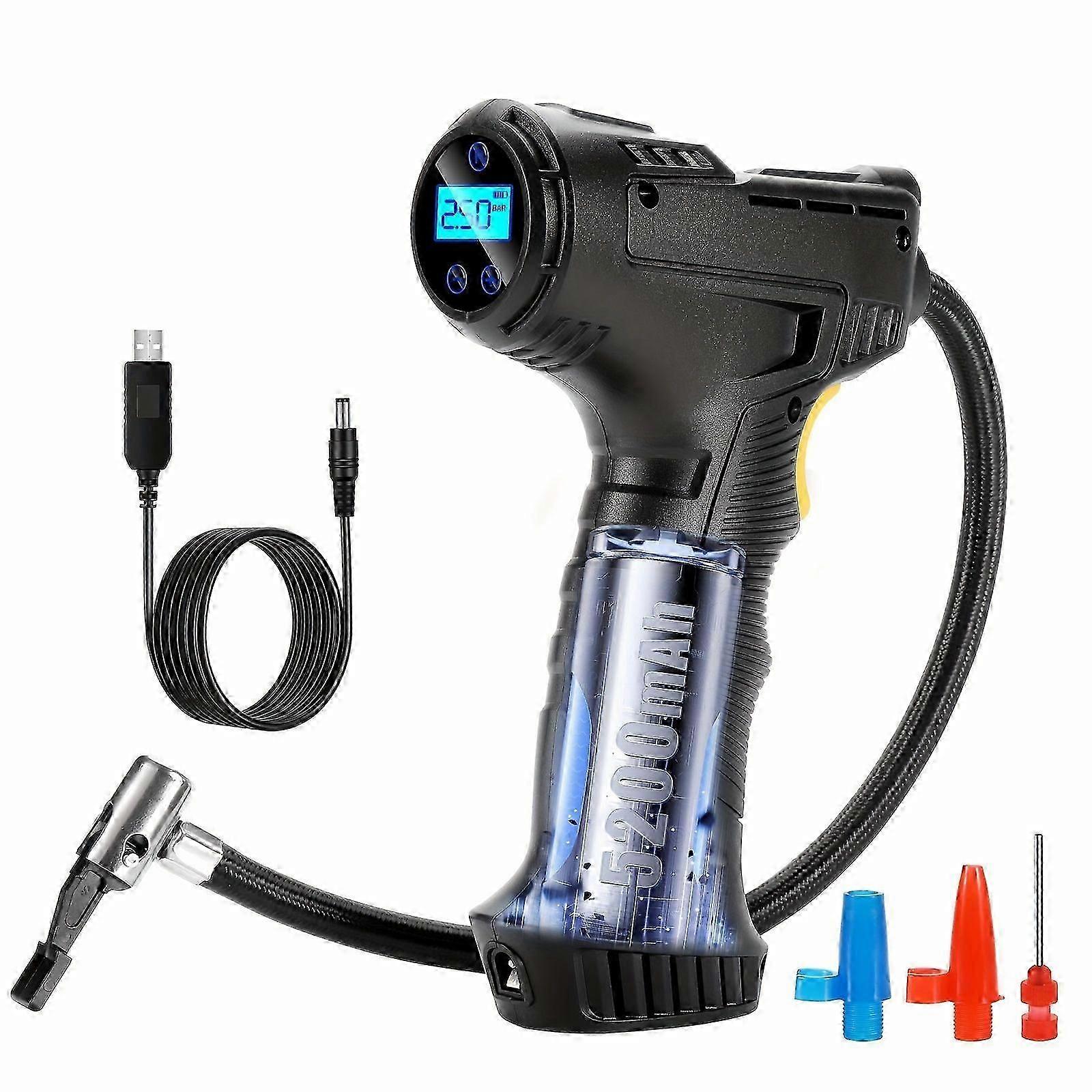 Wireless Rechargeable Air Compressor Portable And Automatic Tire Inflator For Car Bicycle