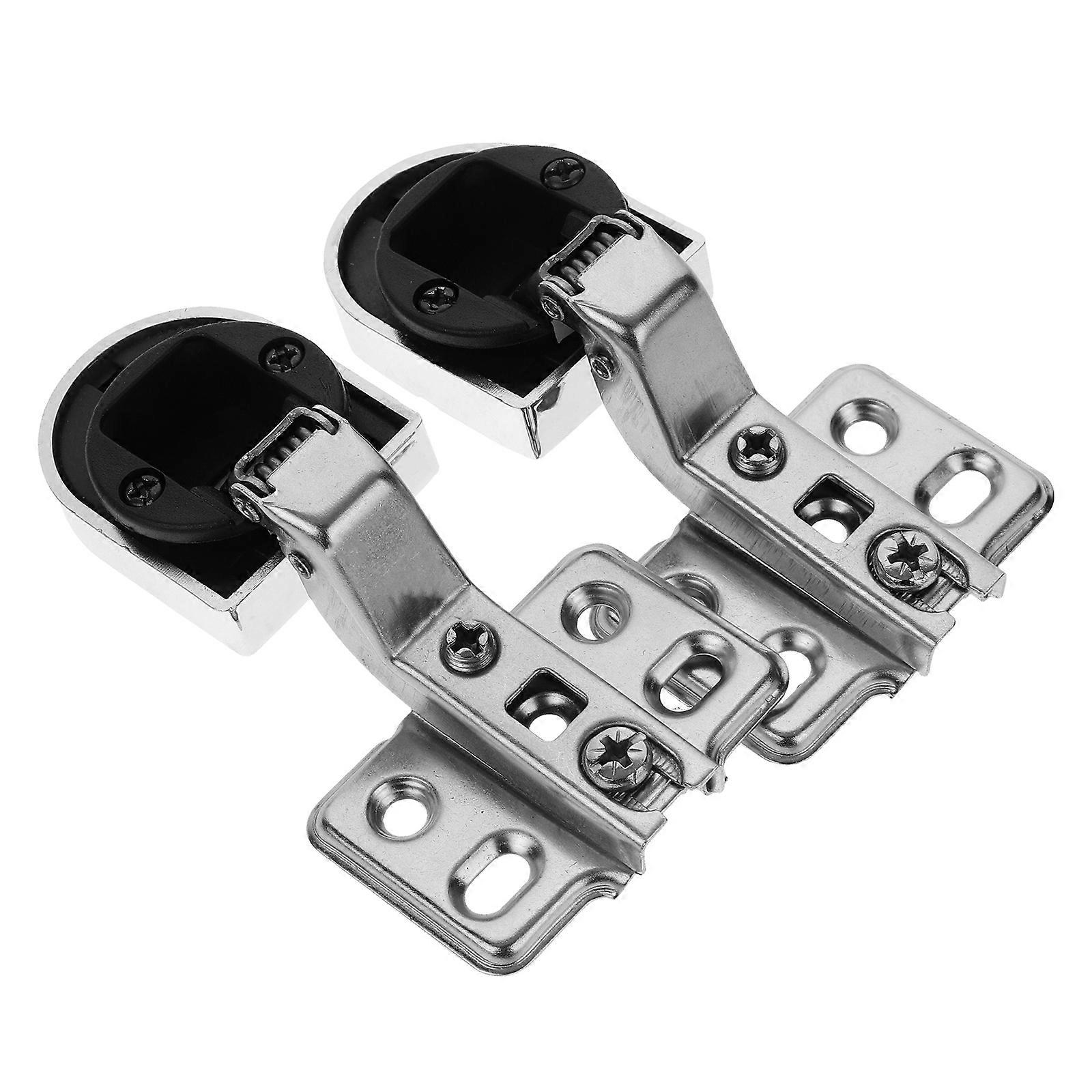 Glass Door Hinges For Cabinets Smooth Closing Wear Resistant Plastic 8.50X4.90X3.00cm 2Pcs
