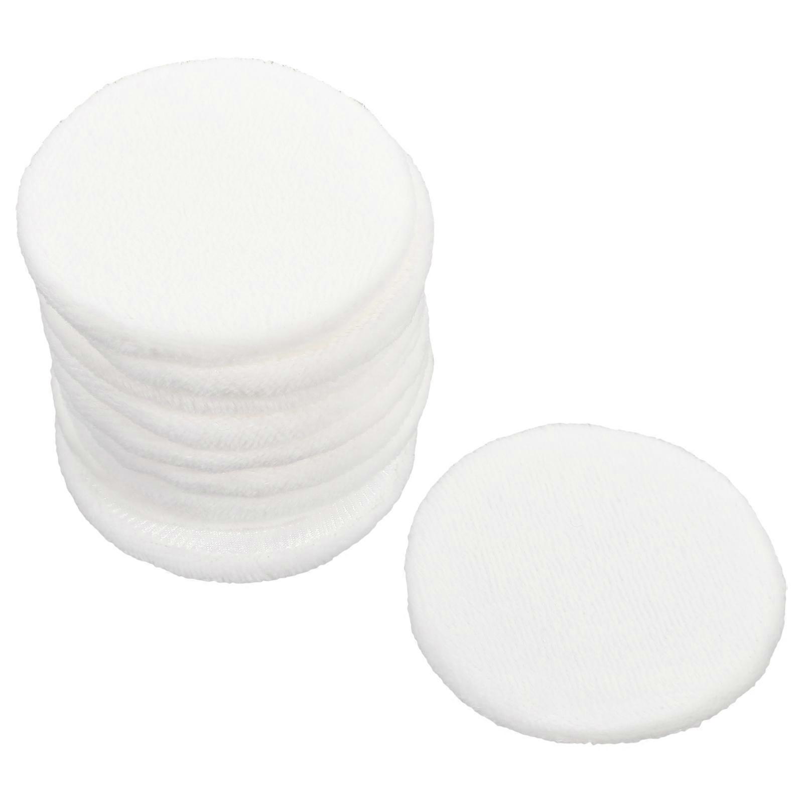 Cotton Powder Puff Round Classic Design Makeup Tools Oil Absorption 6x6x0.9cm 10Pcs
