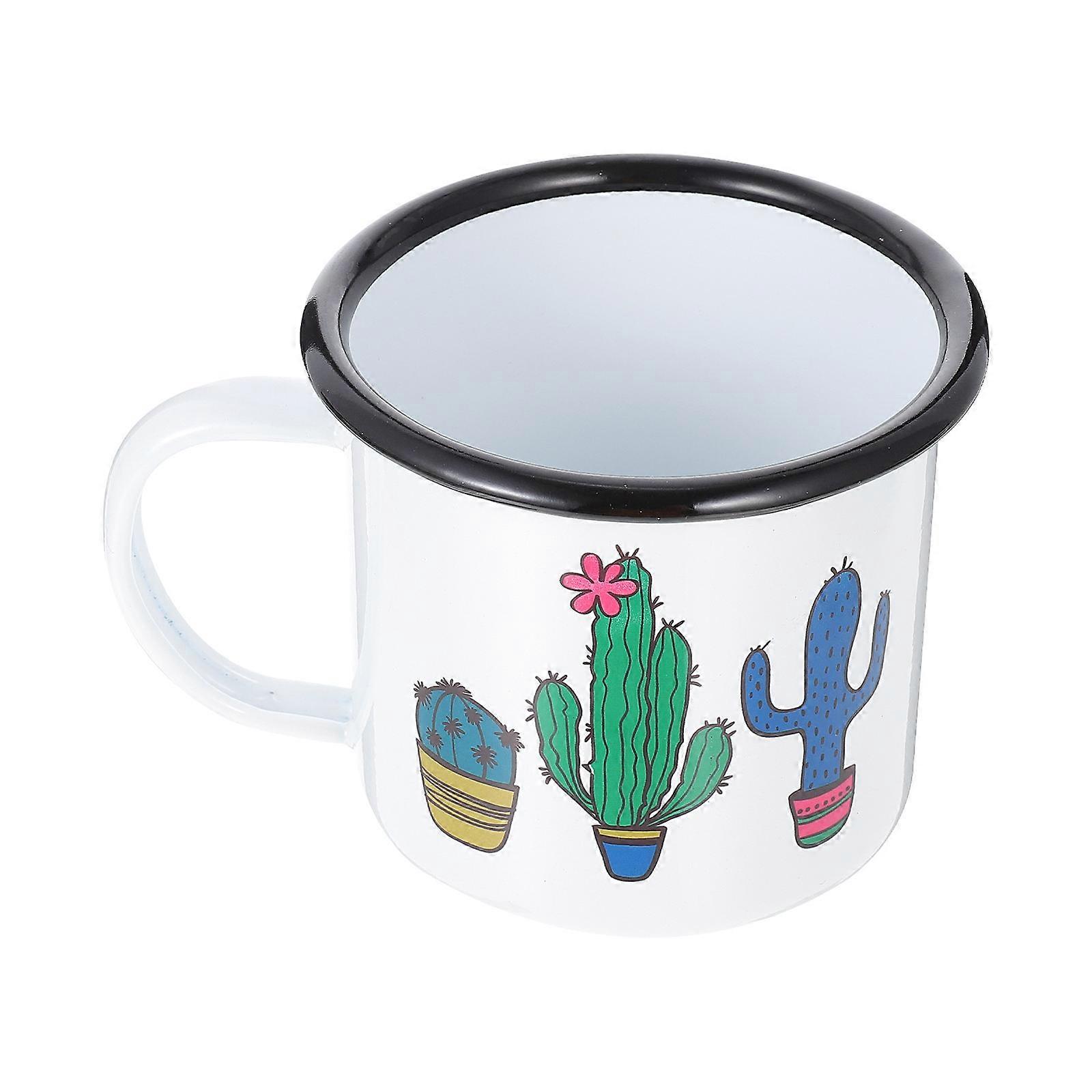 Large Mug Enamel Coffee Mugs For Home And Office Use 10X8CM 1Pc