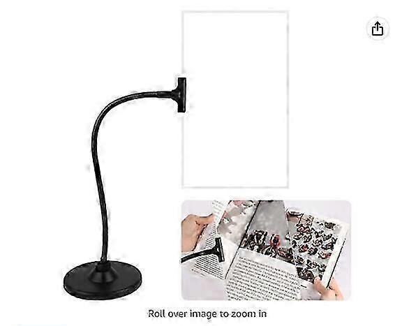Magnifying Glass With Stand Flexible Tube Desktop 4X Embroidery Magnifying Glass