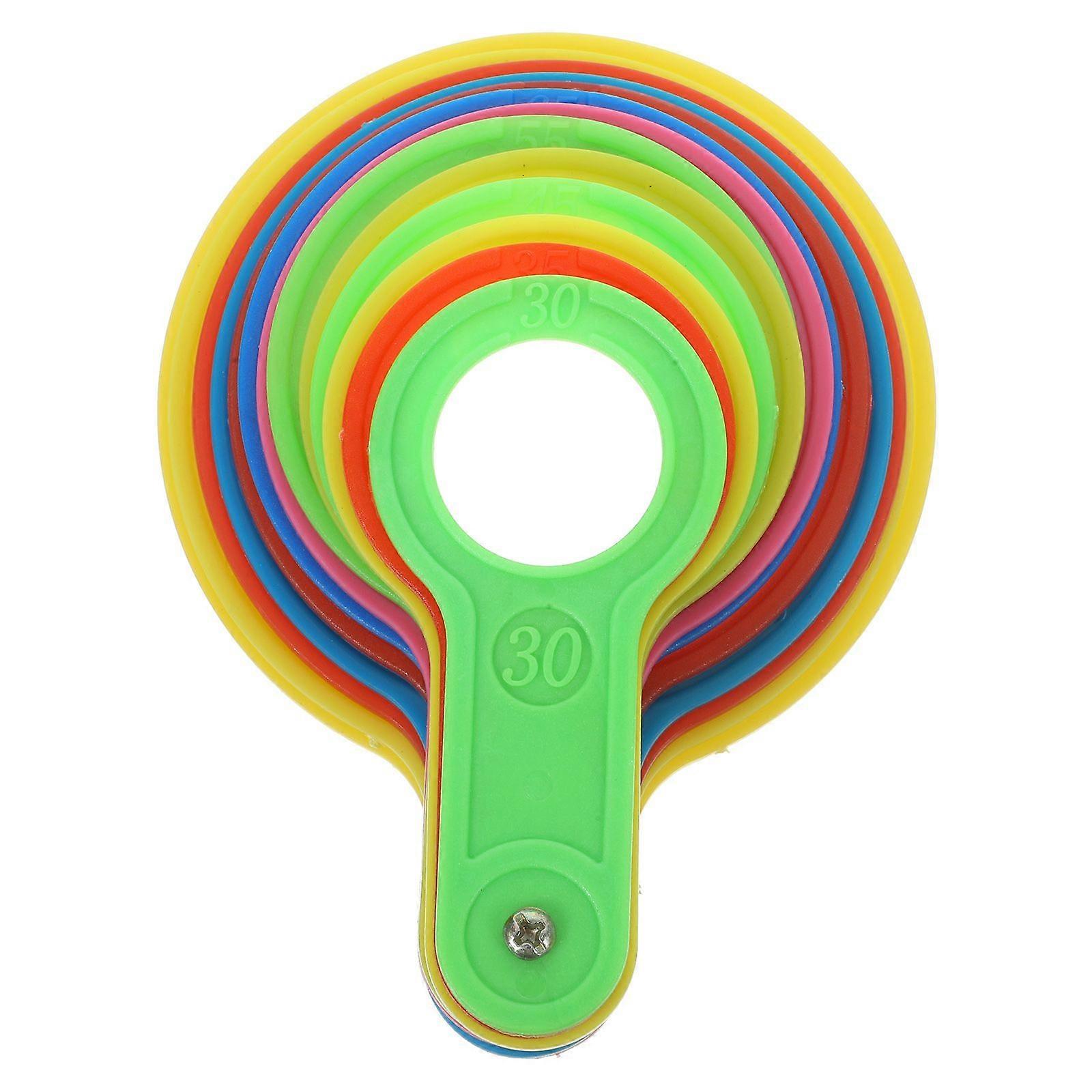 1 set of Fruit Diameter Measuring Circle Practical Plastic Fruit Diameter Measuring Lap