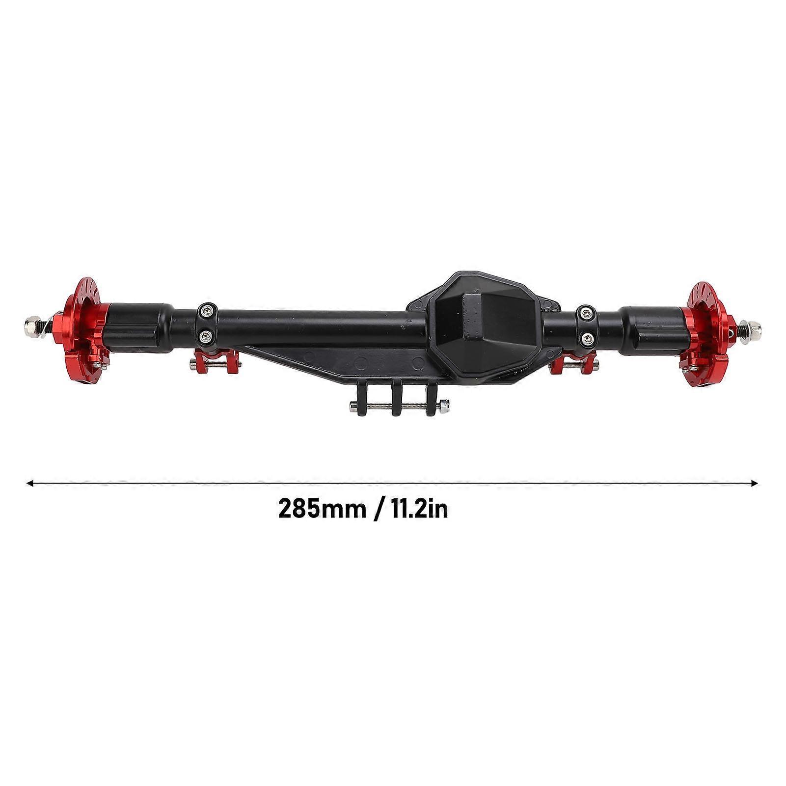 RC Rear Axle Assembly Aluminum Alloy Replacement Rear Axle Assembly for Axial RBX10 Ryft 1/10 Remote Control Car Red