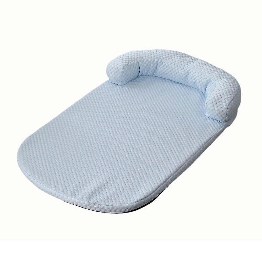 Pet Cooling Mat Memory Foam Cooling Fabric Dog Crate Bed with Pillow