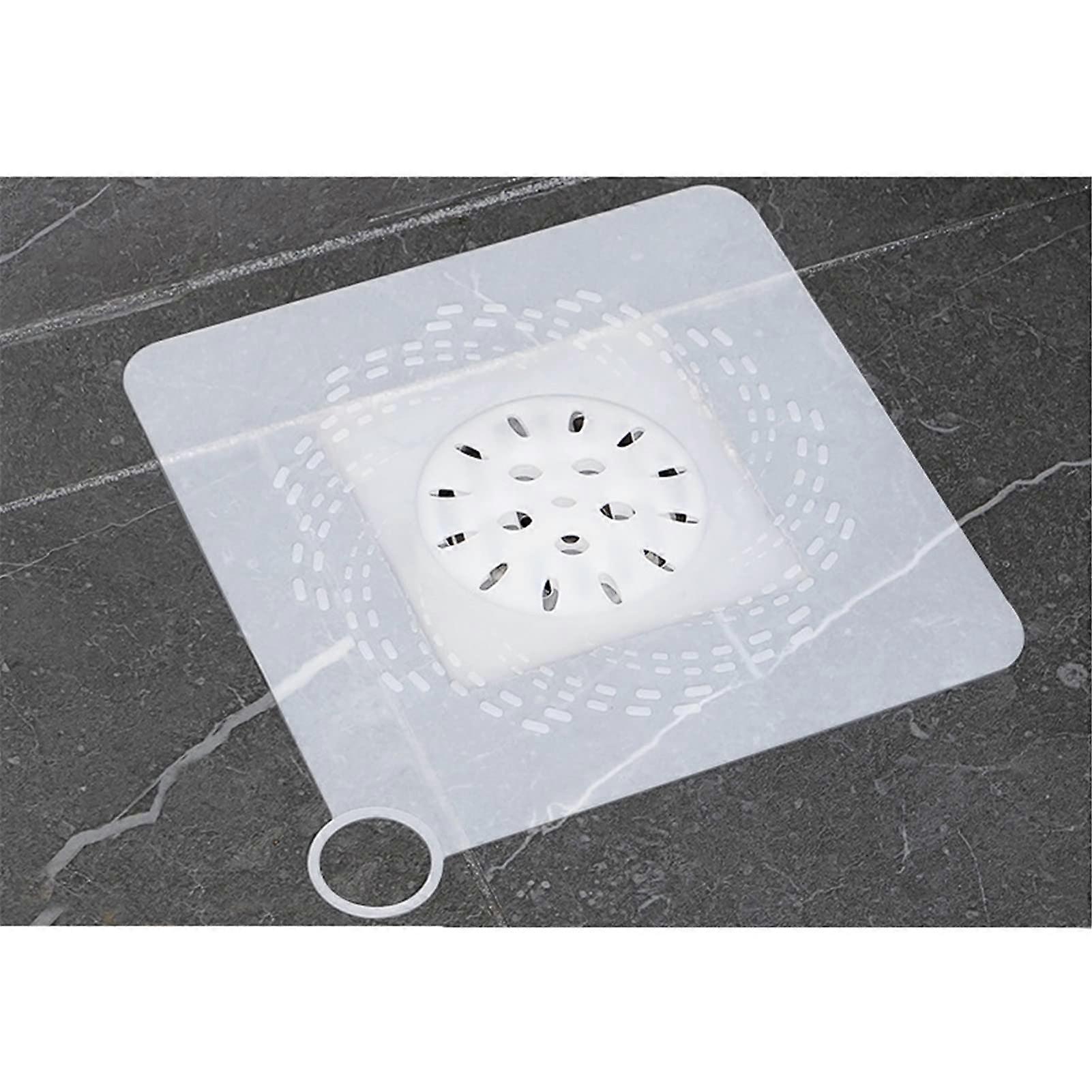 2er-Pack Abflusssieb Haarfänger, Silikon-Saugnapf, Abflussabdeckung für Dusche, Badewanne, Küche, Bad, Sieb (weiß)