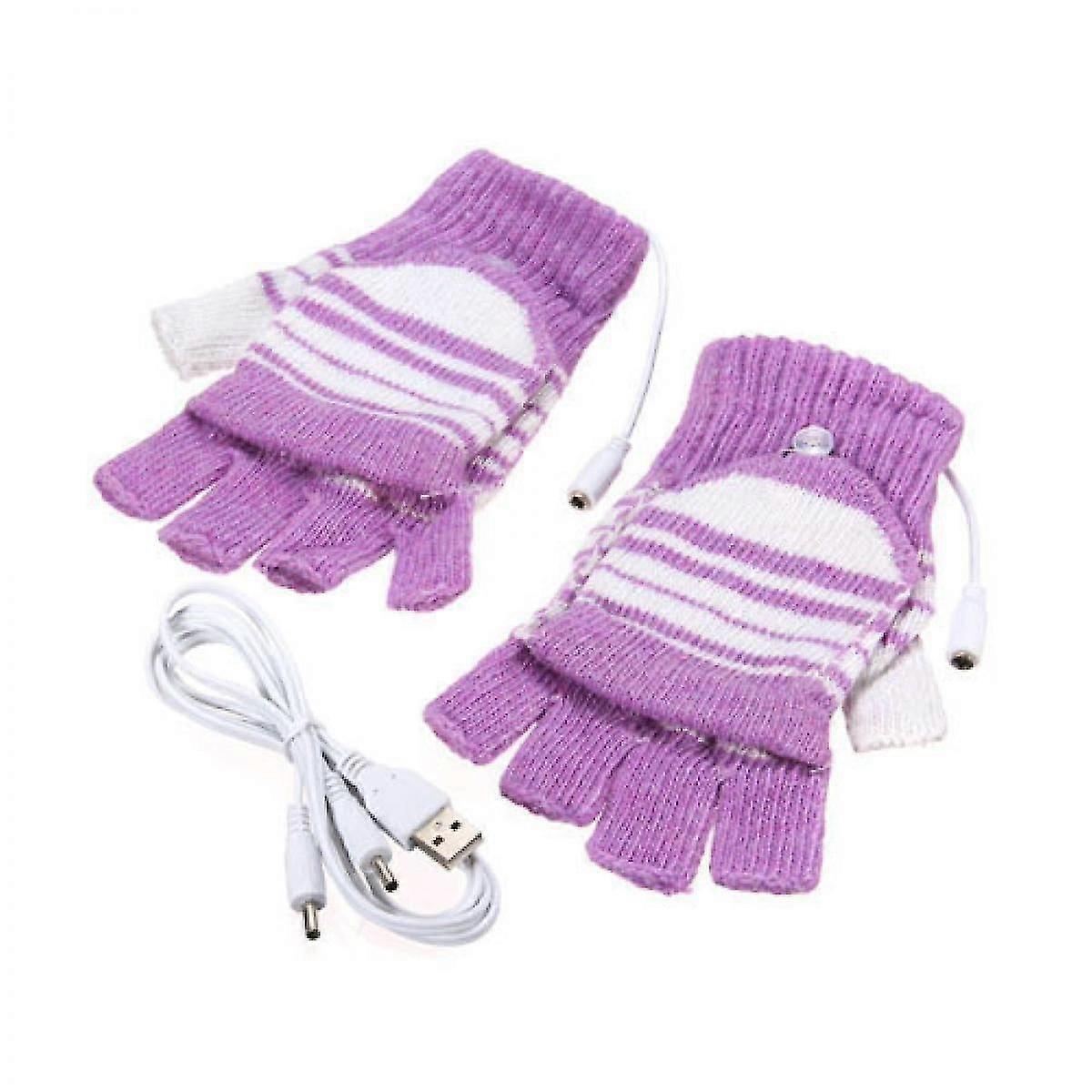 SQCLV Winter Electric Gloves Insulation Usb Heating Gloves
