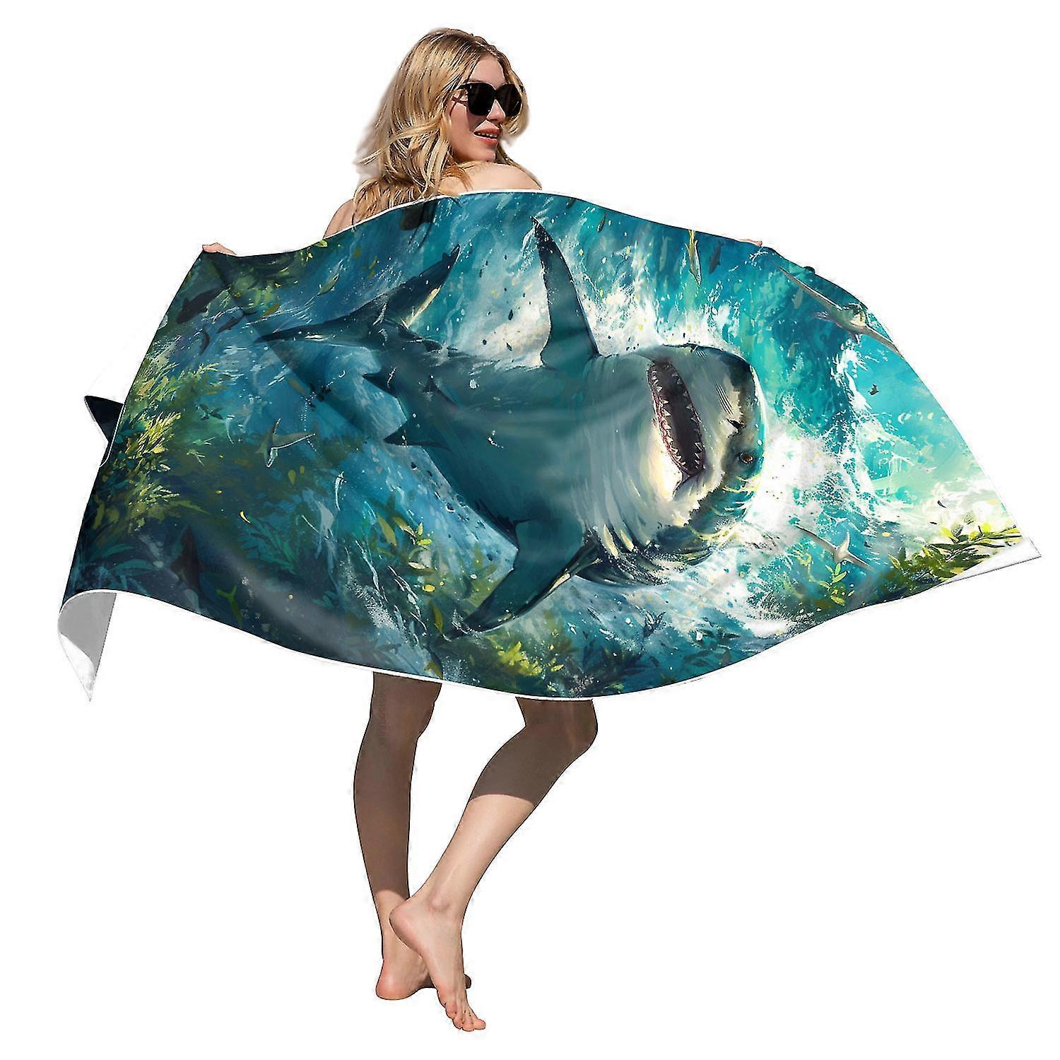 Quick-Drying Beach Towel with Animal Print Design Suitable for Various Brands